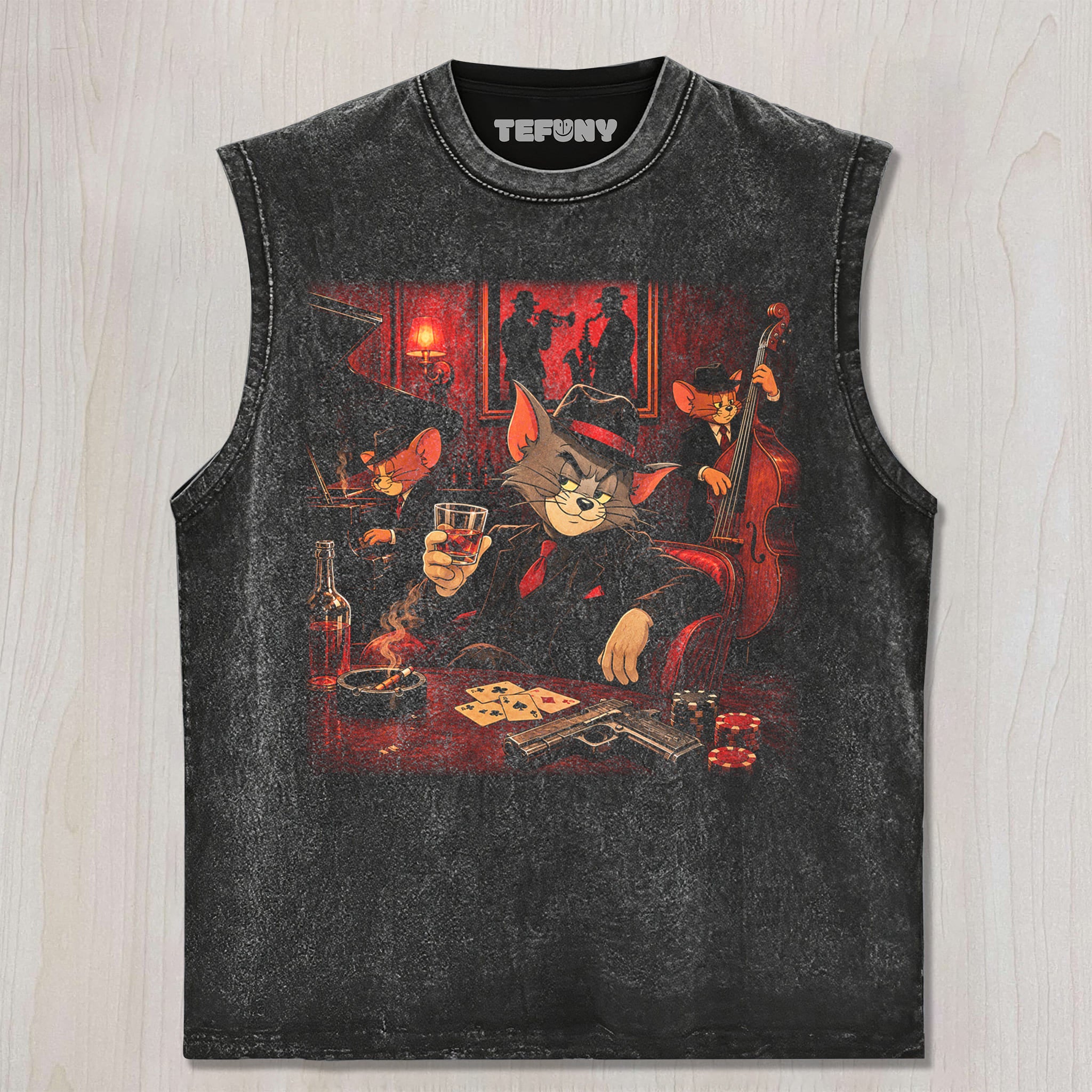CARTOON CAT V1 UNISEX TEE, TANK TOP, LAYERED LS, SWEATSHIRT & HOODIE