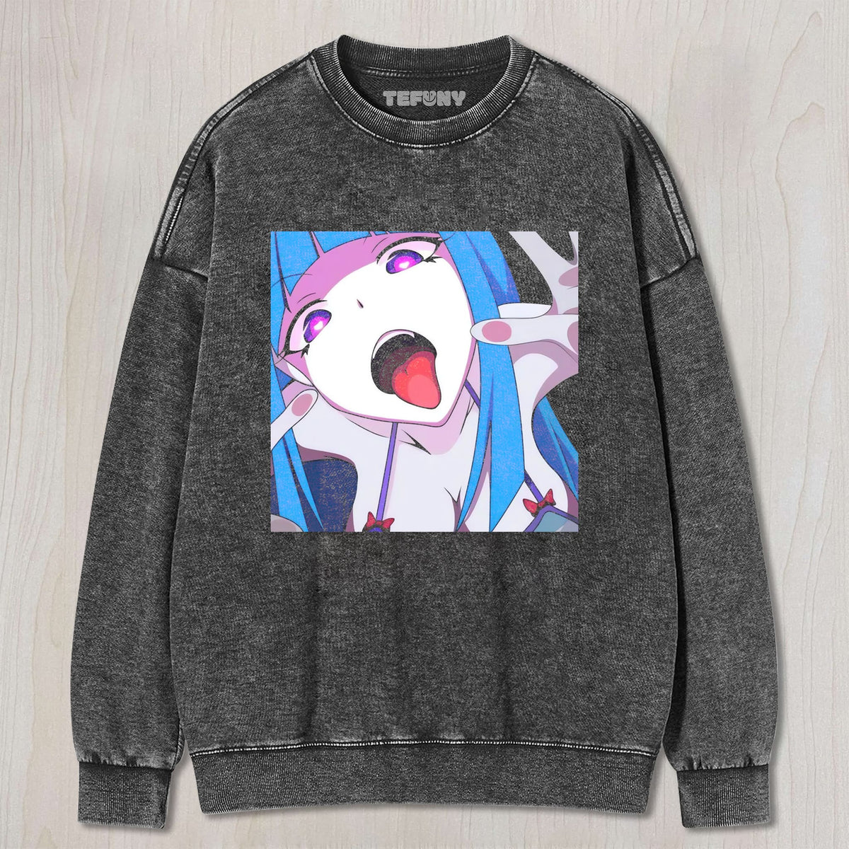 CARTOON GIRL WITH BLUE HAIR UNISEX TEE, TANK TOP, LAYERED LS, SWEATSHIRT & HOODIE