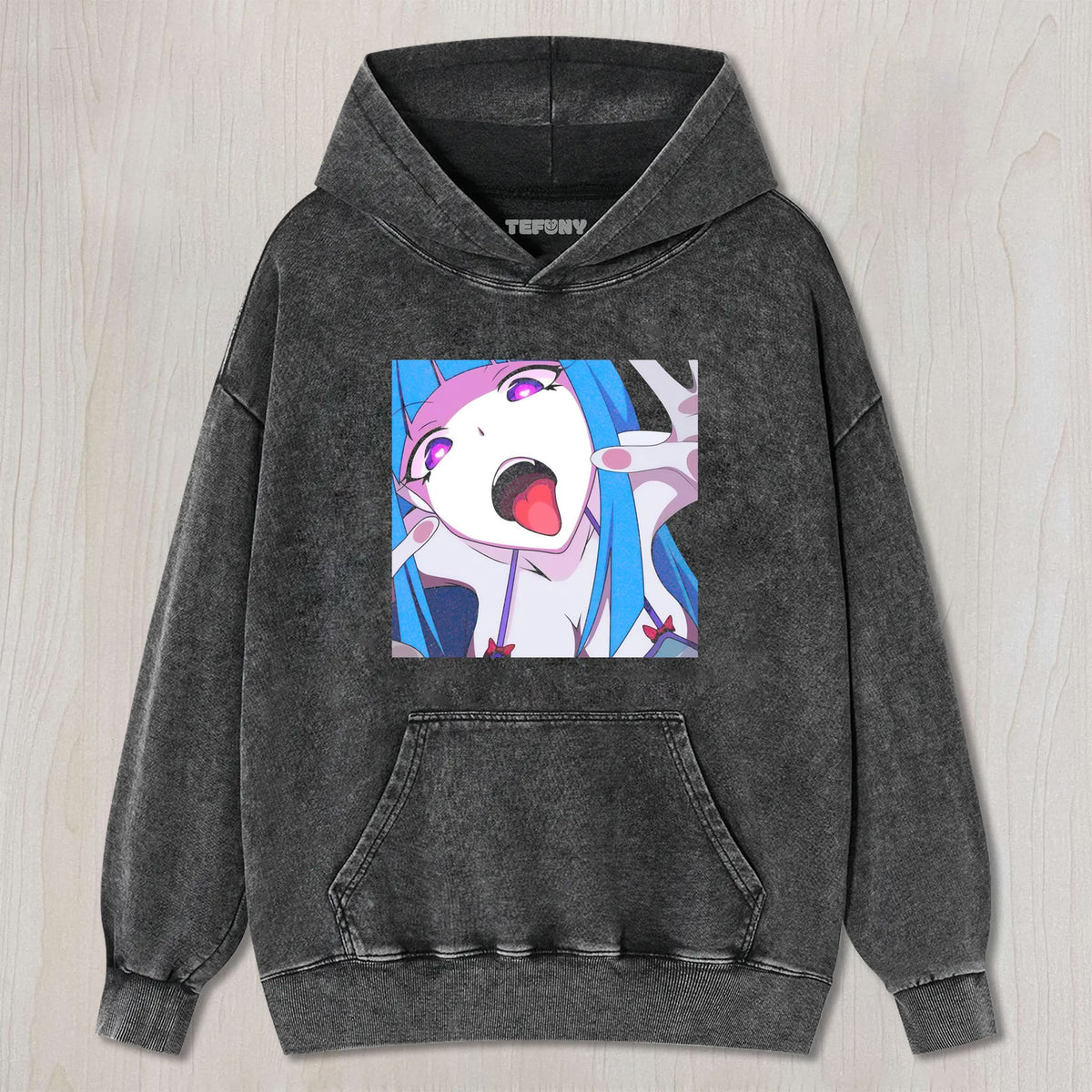 CARTOON GIRL WITH BLUE HAIR UNISEX TEE, TANK TOP, LAYERED LS, SWEATSHIRT & HOODIE