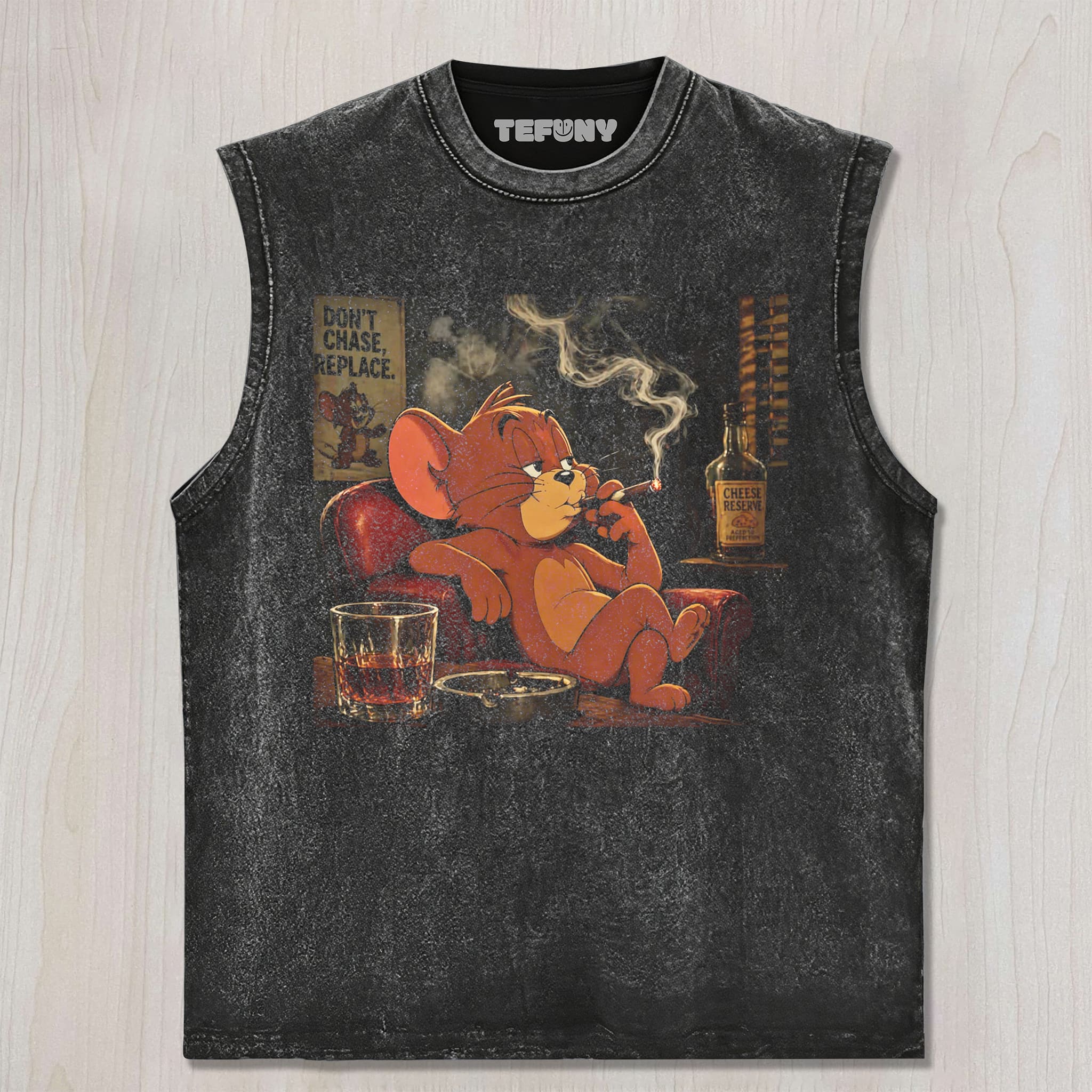 CARTOON MOUSE SMOKING UNISEX TEE, TANK TOP, LAYERED LS, SWEATSHIRT & HOODIE