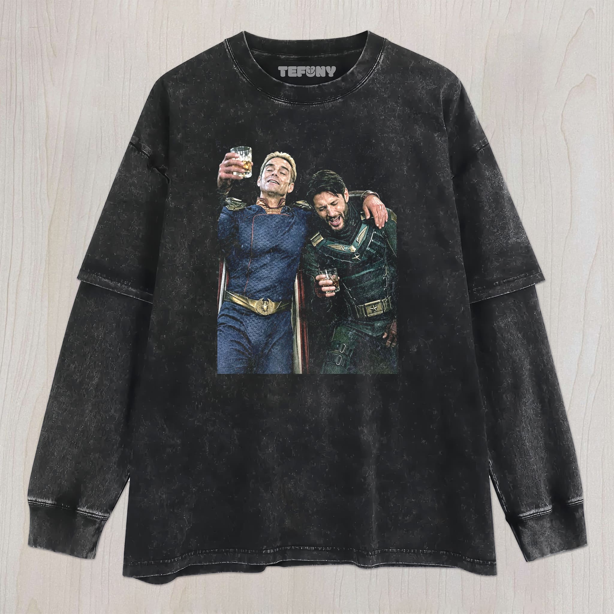 CASUAL CAPED HERO DUO UNISEX TEE, TANK TOP, LAYERED LS, SWEATSHIRT & HOODIE