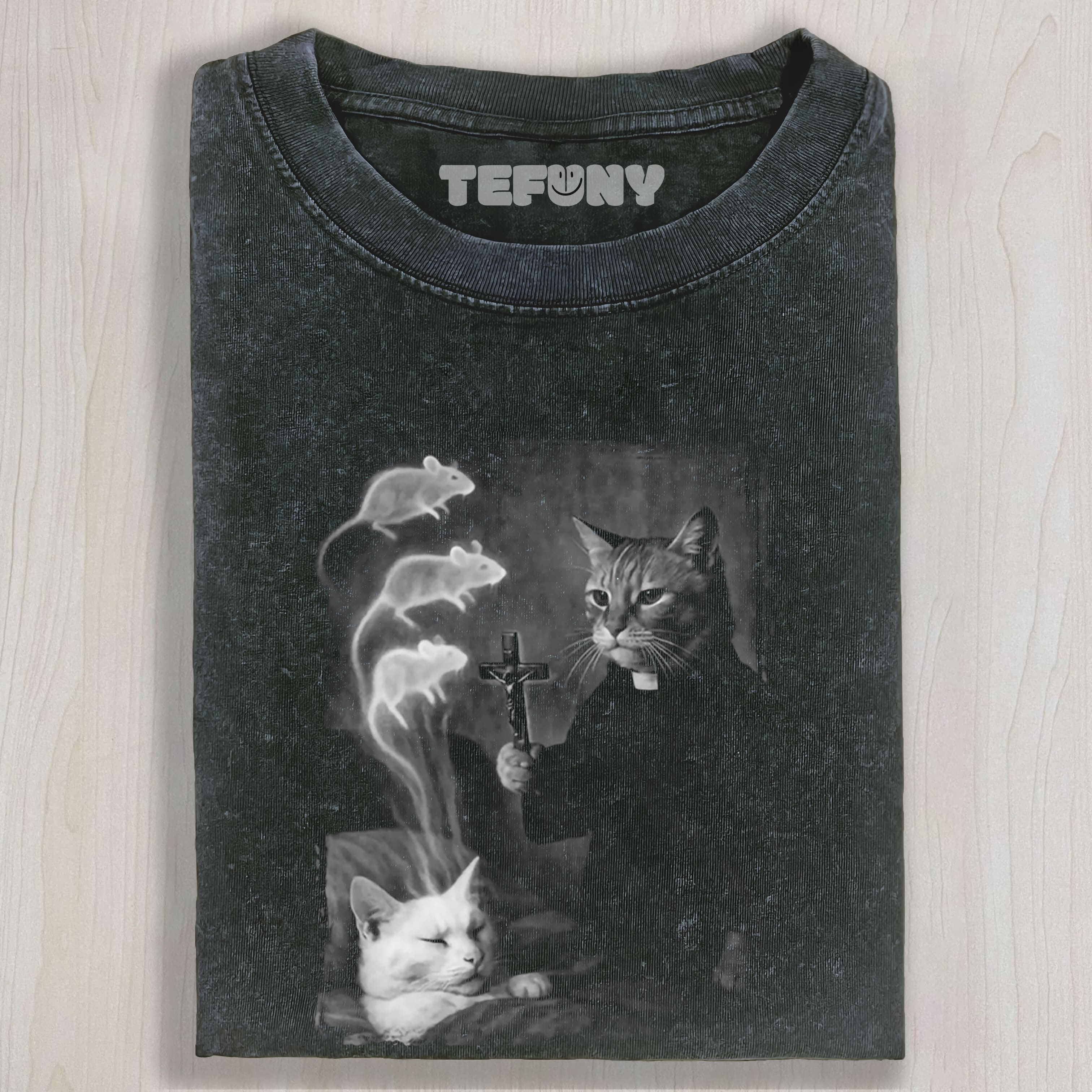 CAT PRIEST EXORCISM UNISEX TEE, TANK TOP, LAYERED LS, SWEATSHIRT & HOODIE