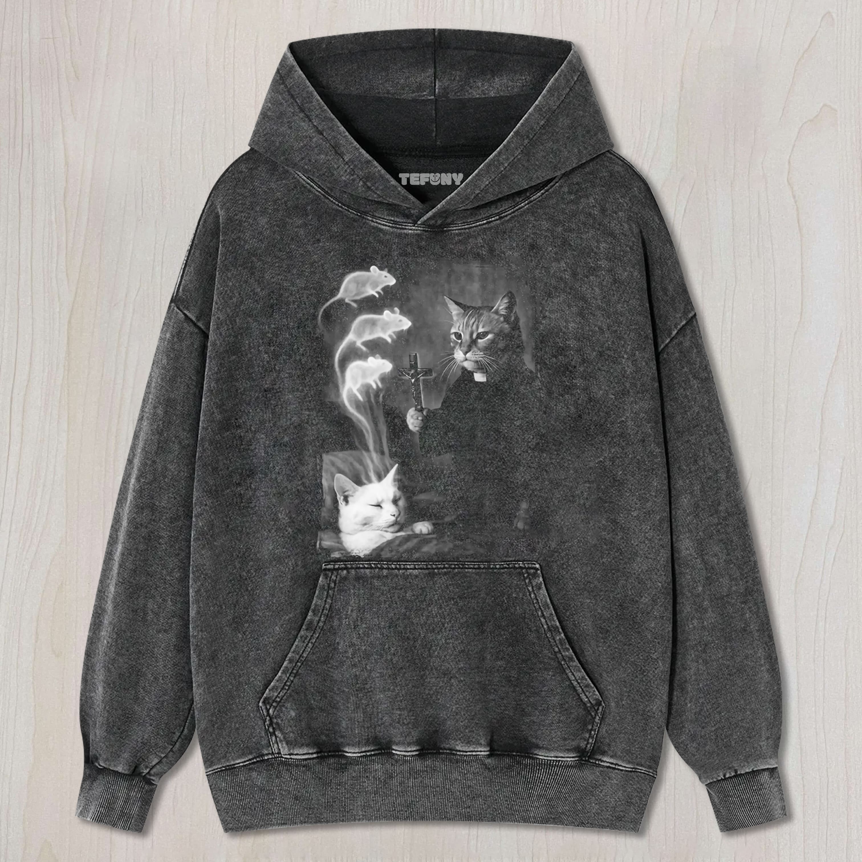 CAT PRIEST EXORCISM UNISEX TEE, TANK TOP, LAYERED LS, SWEATSHIRT & HOODIE