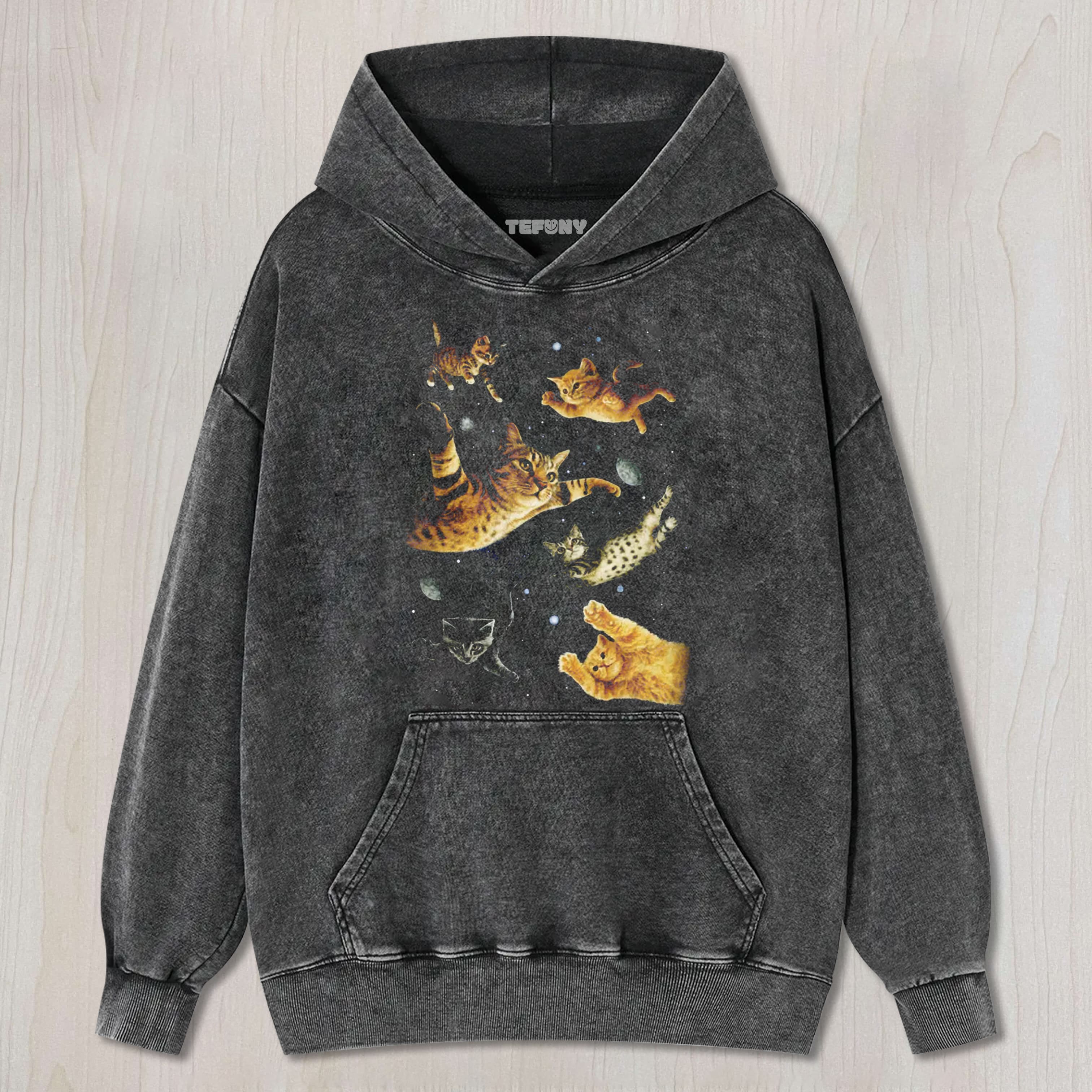 CATS IN GALAXY SPACE UNISEX TEE, TANK TOP, LAYERED LS, SWEATSHIRT & HOODIE