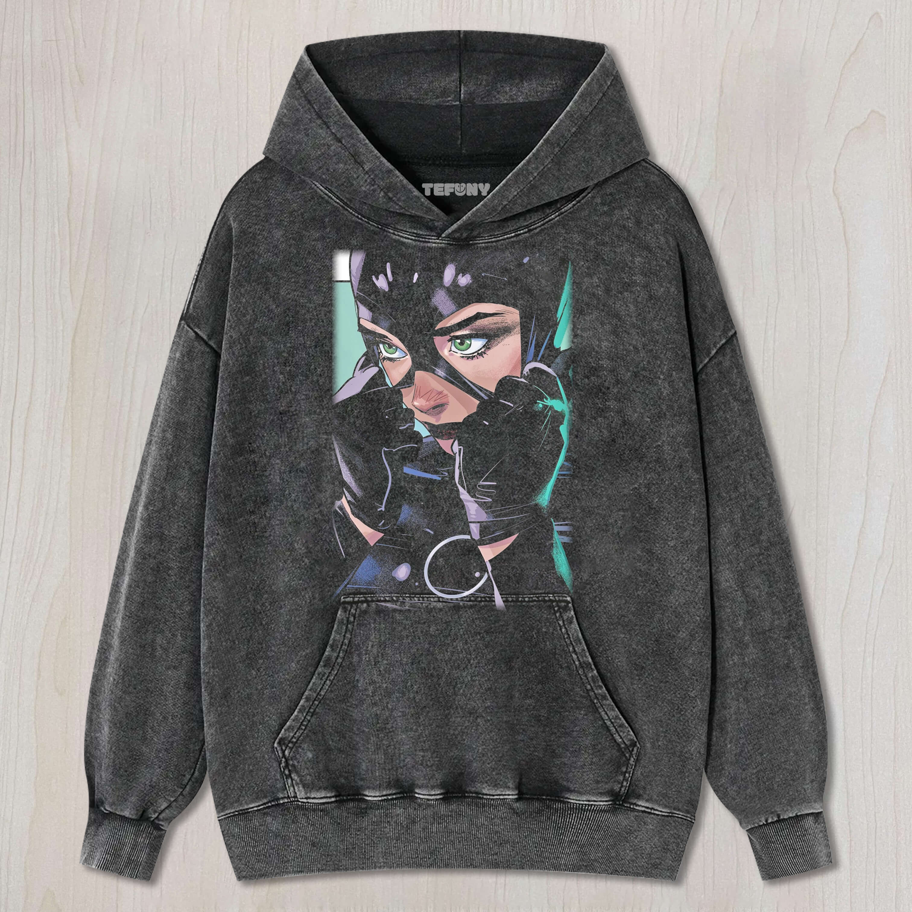 CATWOMAN WEARING A MASK T-SHIRT