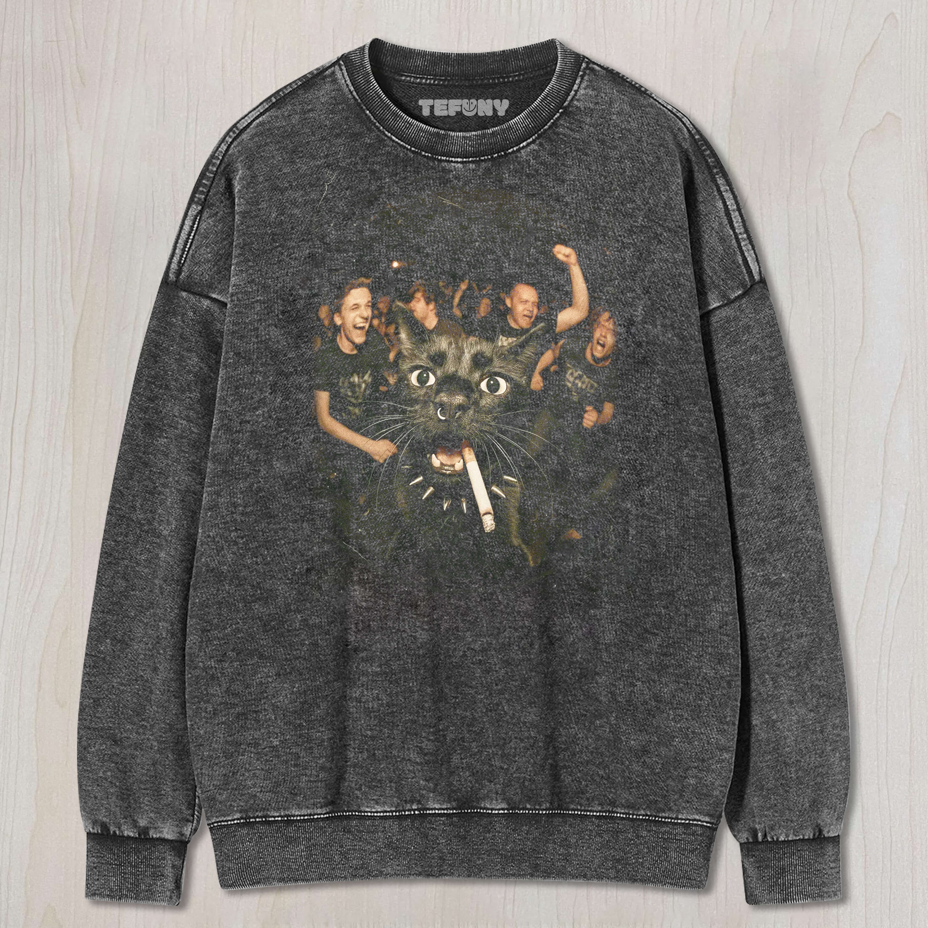 CAT AT THE PARTY TEE & SWEAT & HOOD