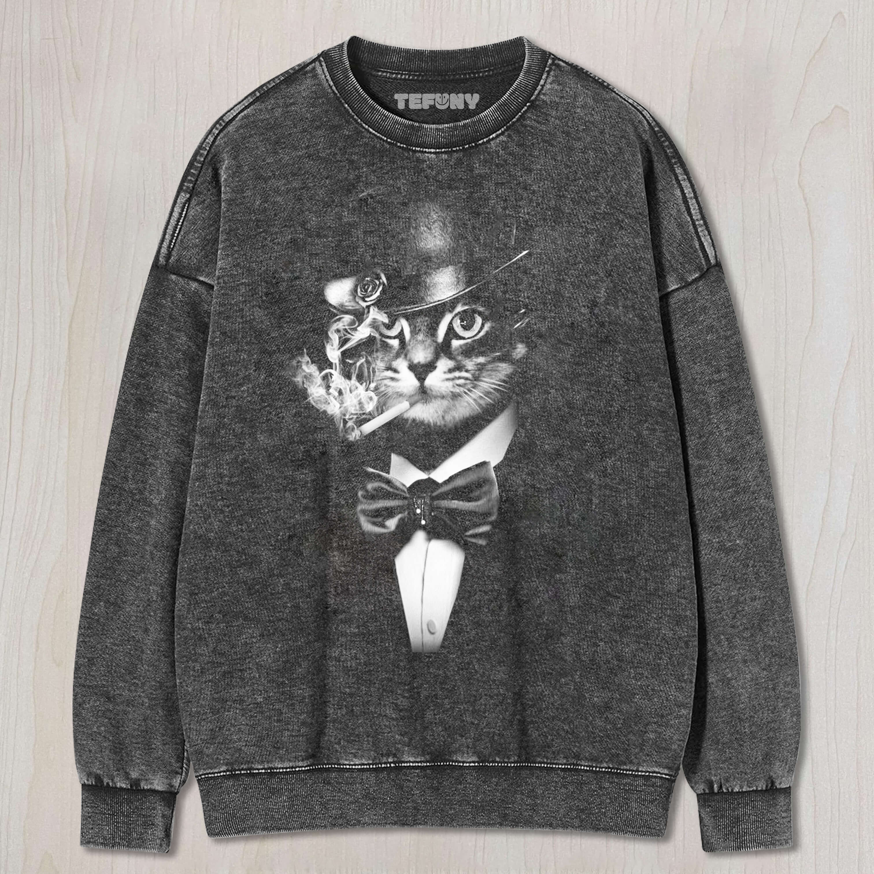 CAT IN A SUIT T-SHIRT