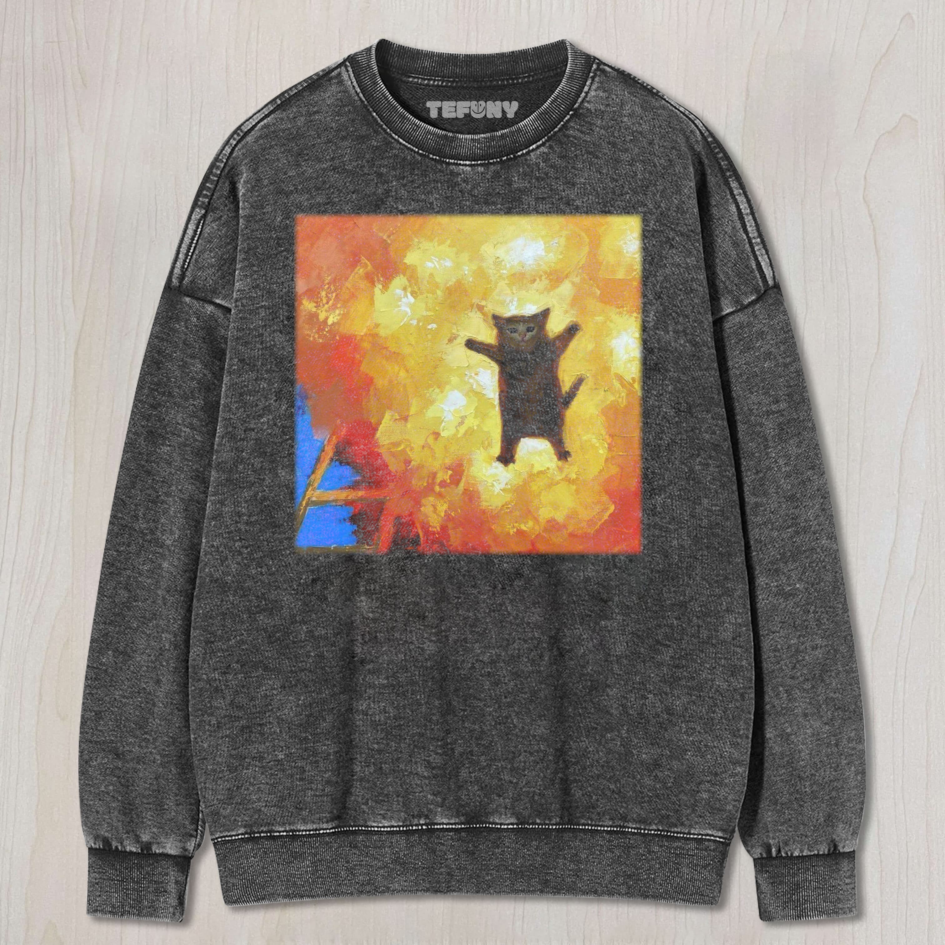 CAT MEME (PAINTING) TEE & SWEAT & HOOD