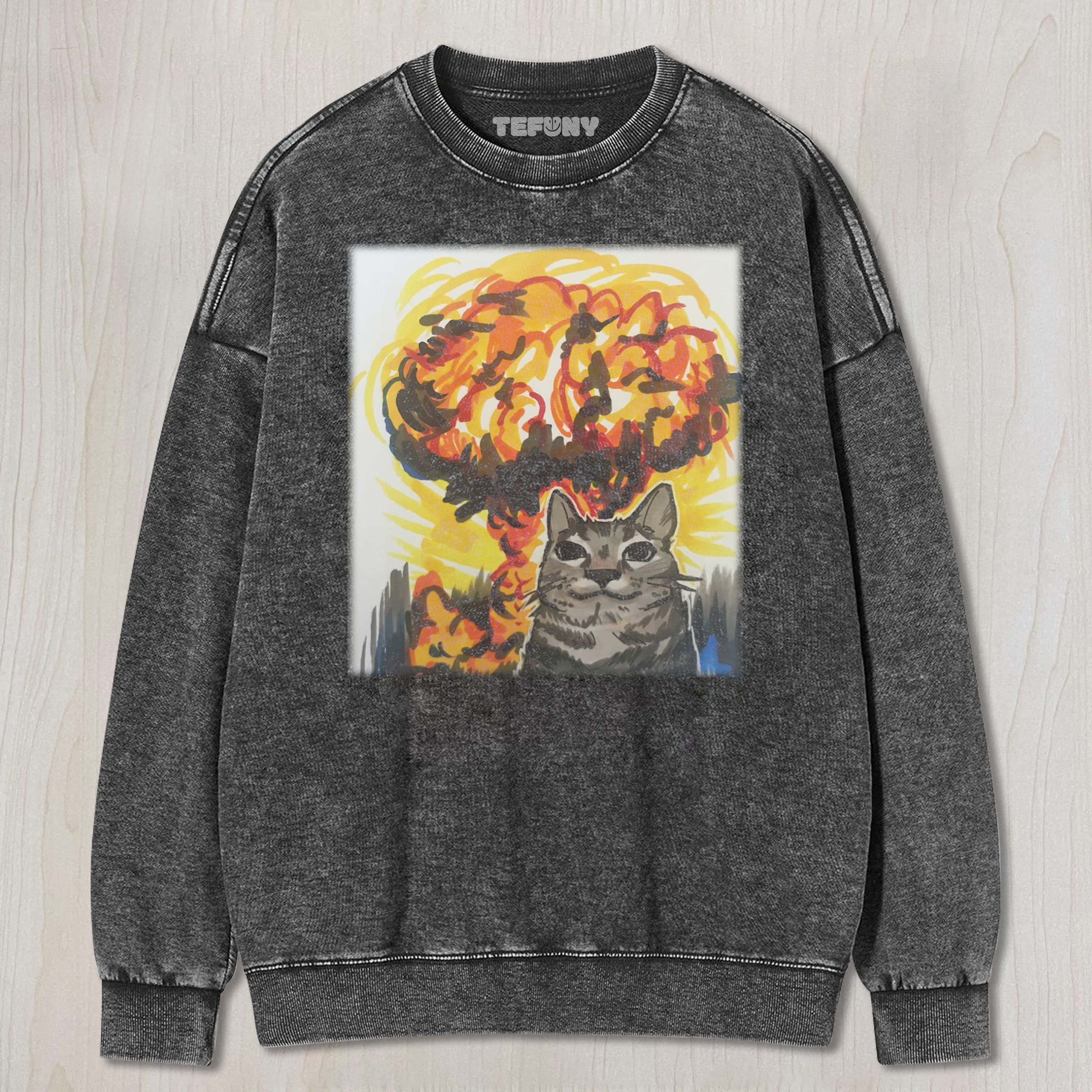 CAT MEME (PAINTING) V9 TEE & SWEAT & HOOD