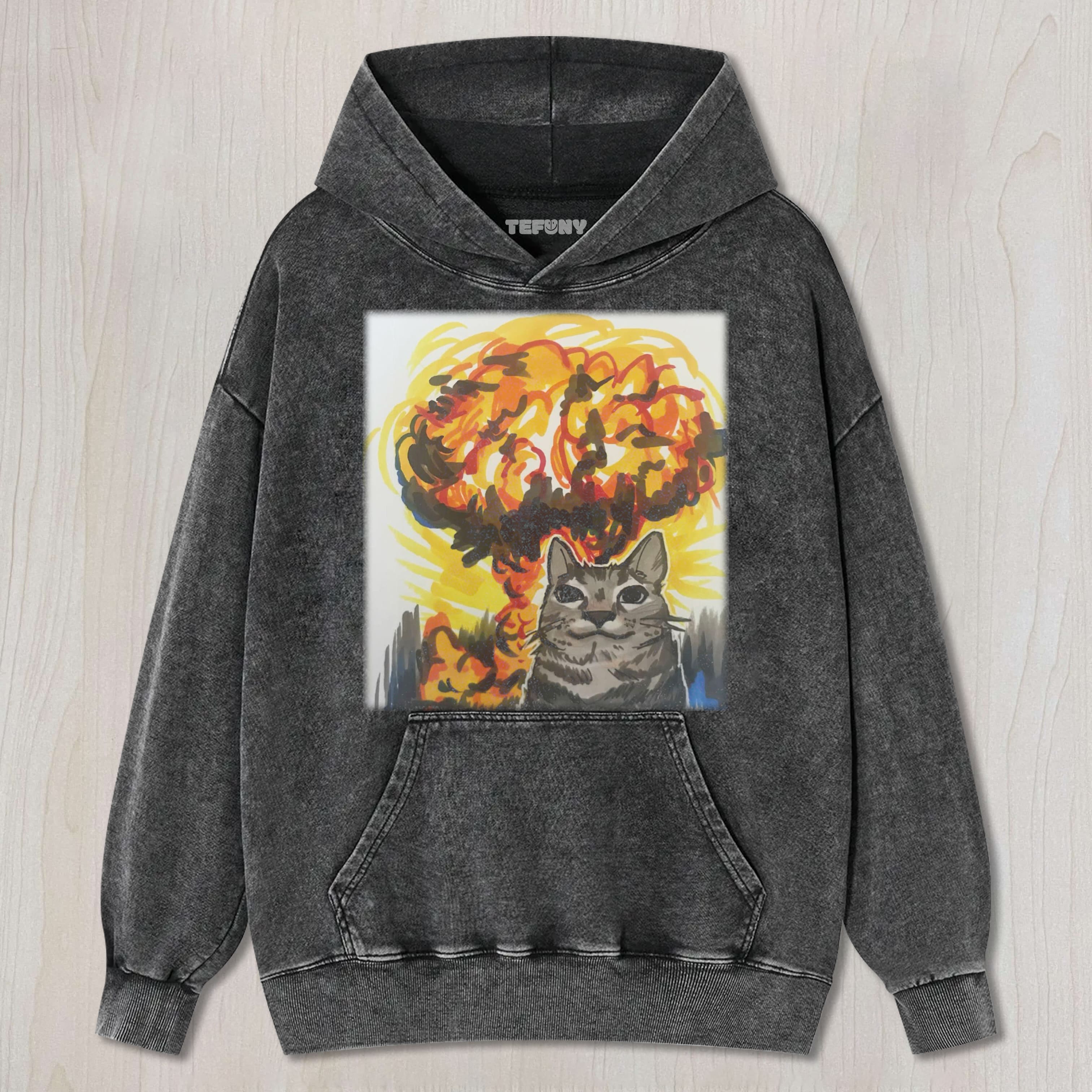 CAT MEME (PAINTING) V9 TEE & SWEAT & HOOD