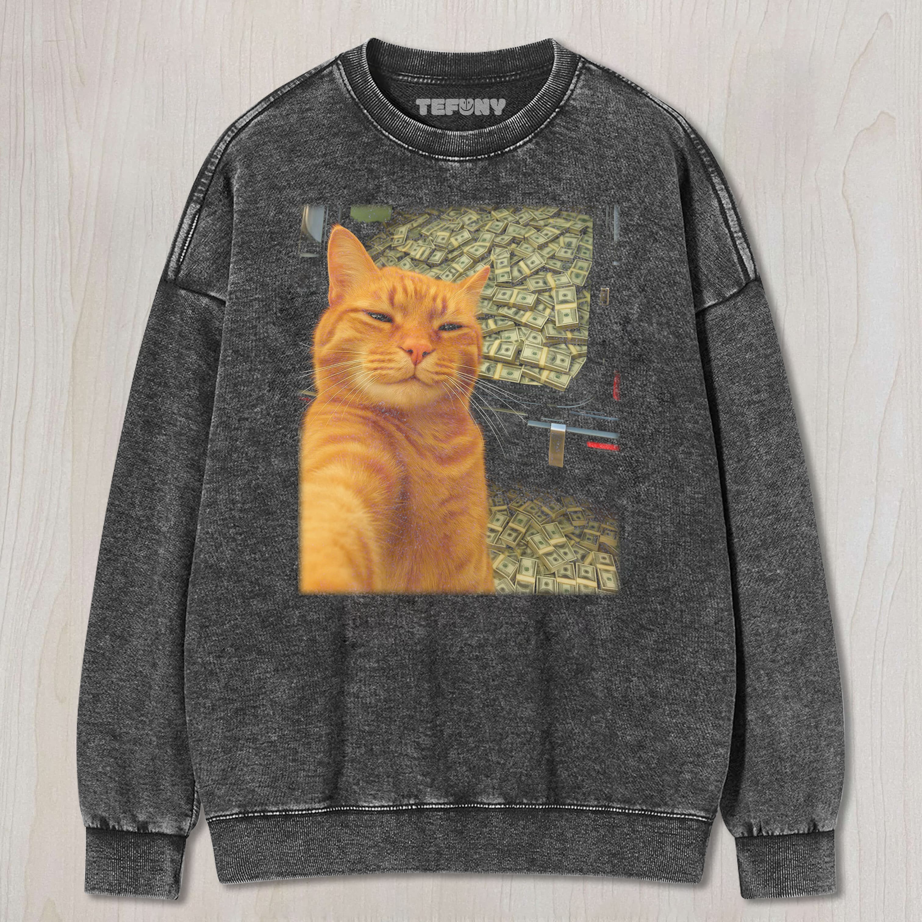 CAT MONEY MEME TEE & SWEAT & HOOD