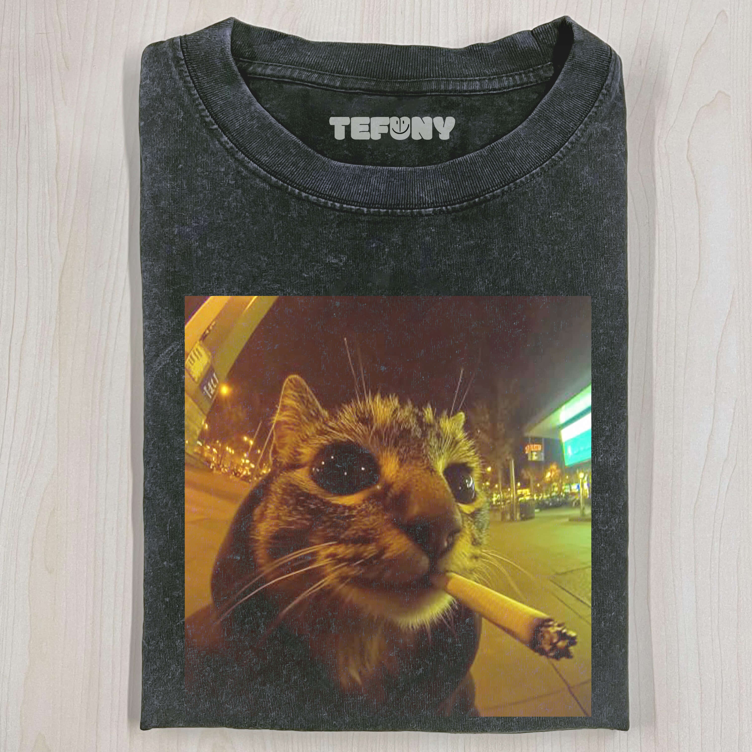 CAT SMOKING V1 T-SHIRT