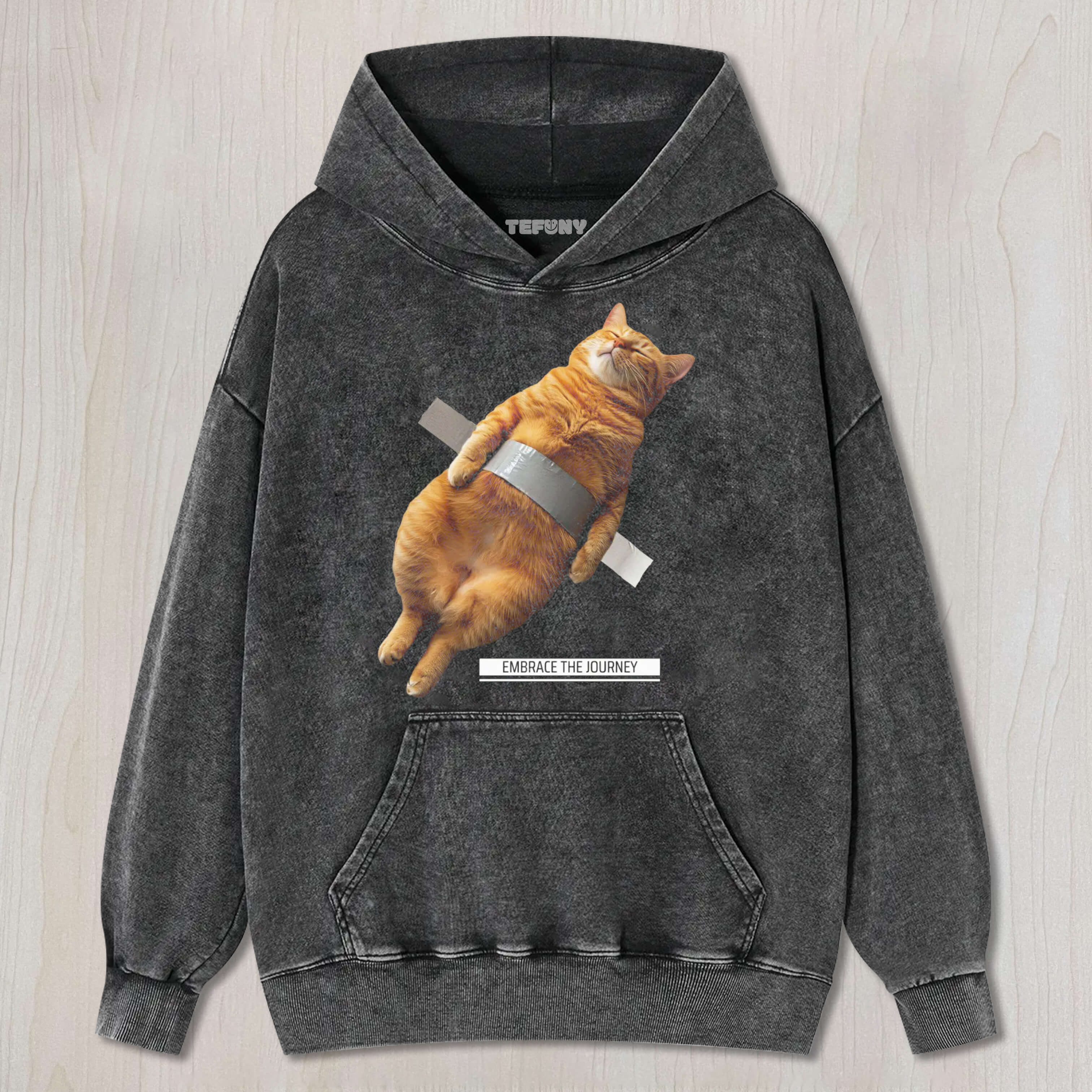 CAT TIED WITH TAPE T-SHIRT