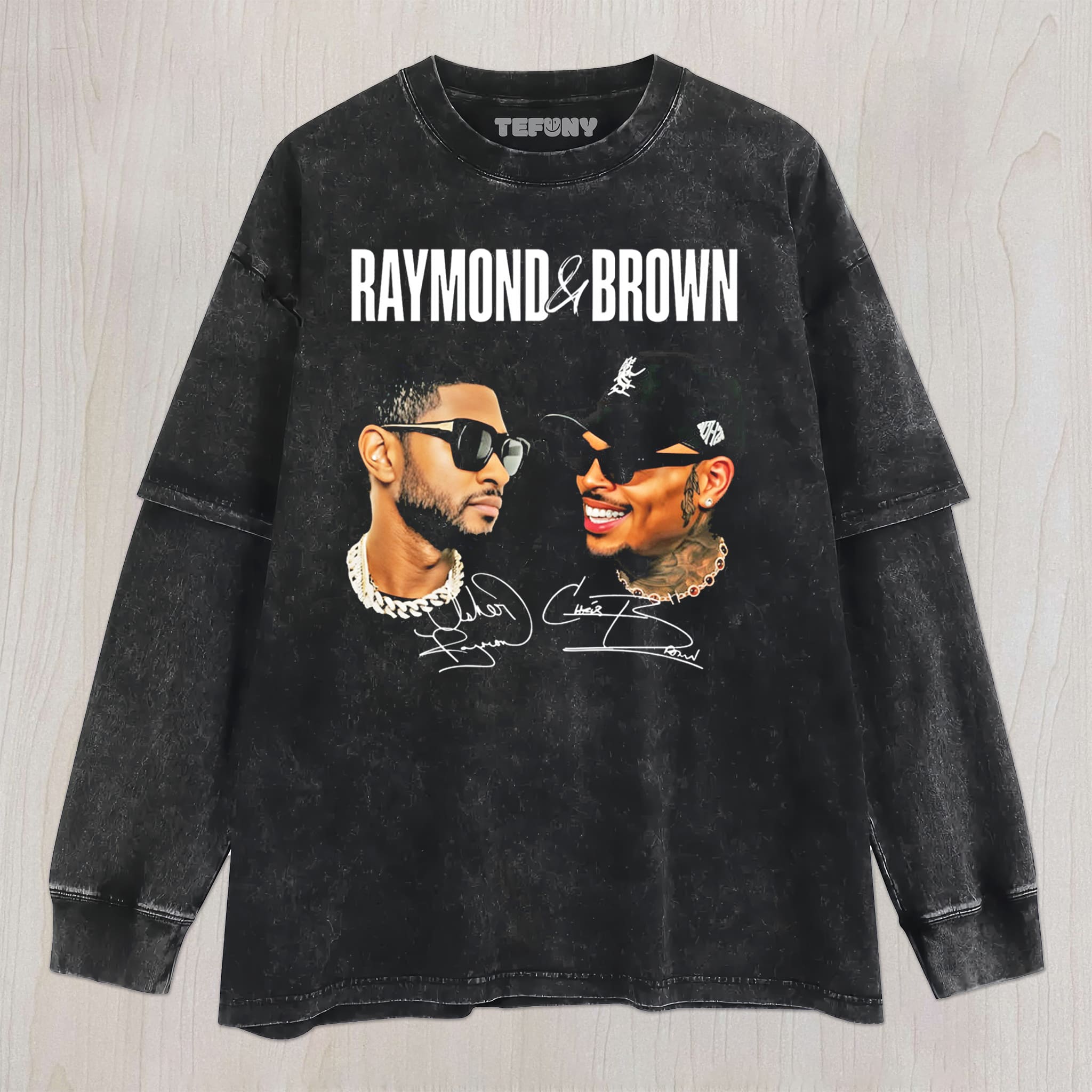 CHRIS BROWN & USHER RAYMOND UNISEX TEE, TANK TOP, LAYERED LS, SWEATSHIRT & HOODIE