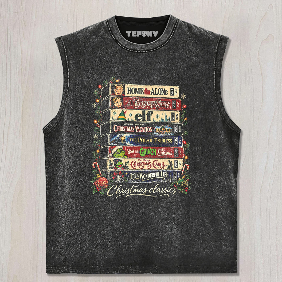 CHRISTMAS MOVIE CLASSICS TEE UNISEX TEE, TANK TOP, LAYERED LS, SWEATSHIRT & HOODIE