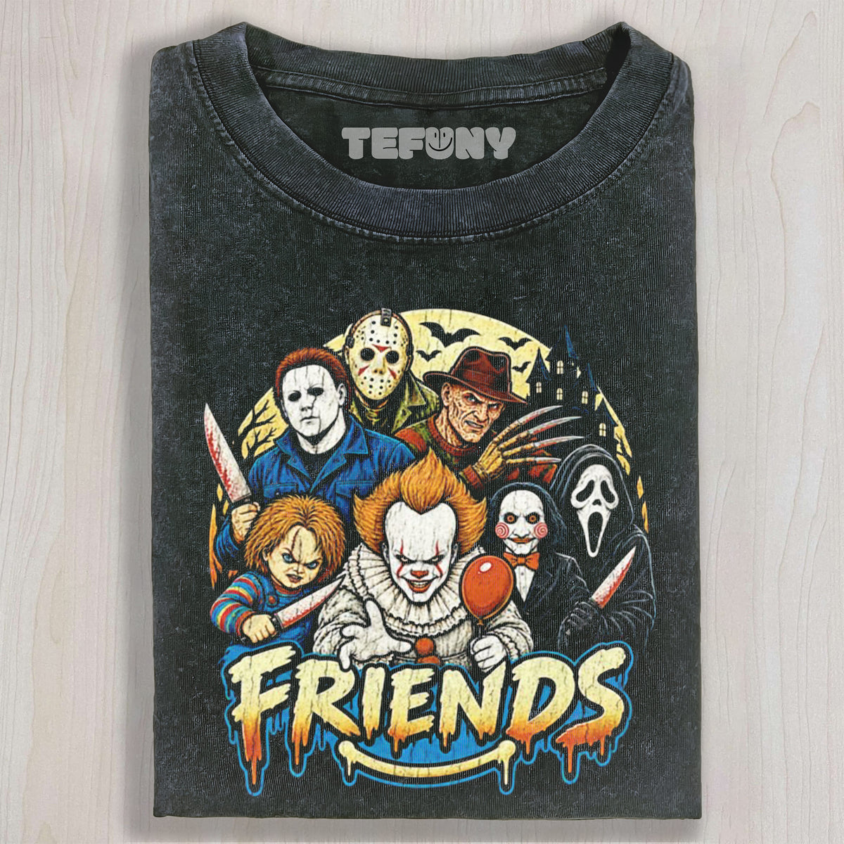 CLASSIC HORROR FRIENDS UNISEX TEE, TANK TOP, LAYERED LS, SWEATSHIRT & HOODIE