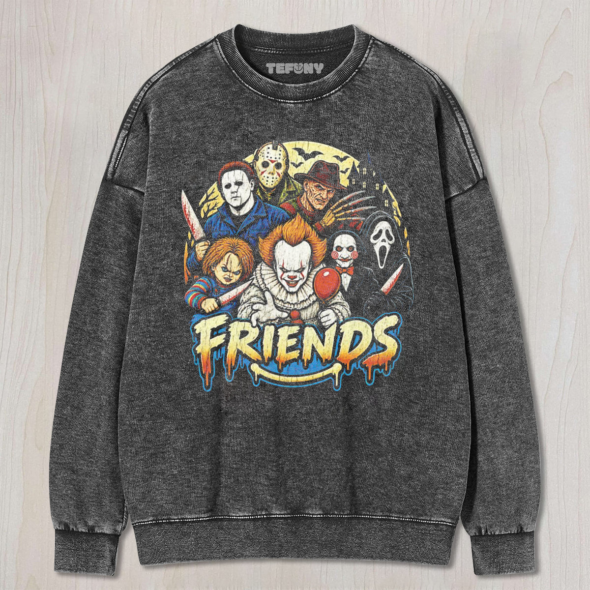 CLASSIC HORROR FRIENDS UNISEX TEE, TANK TOP, LAYERED LS, SWEATSHIRT & HOODIE