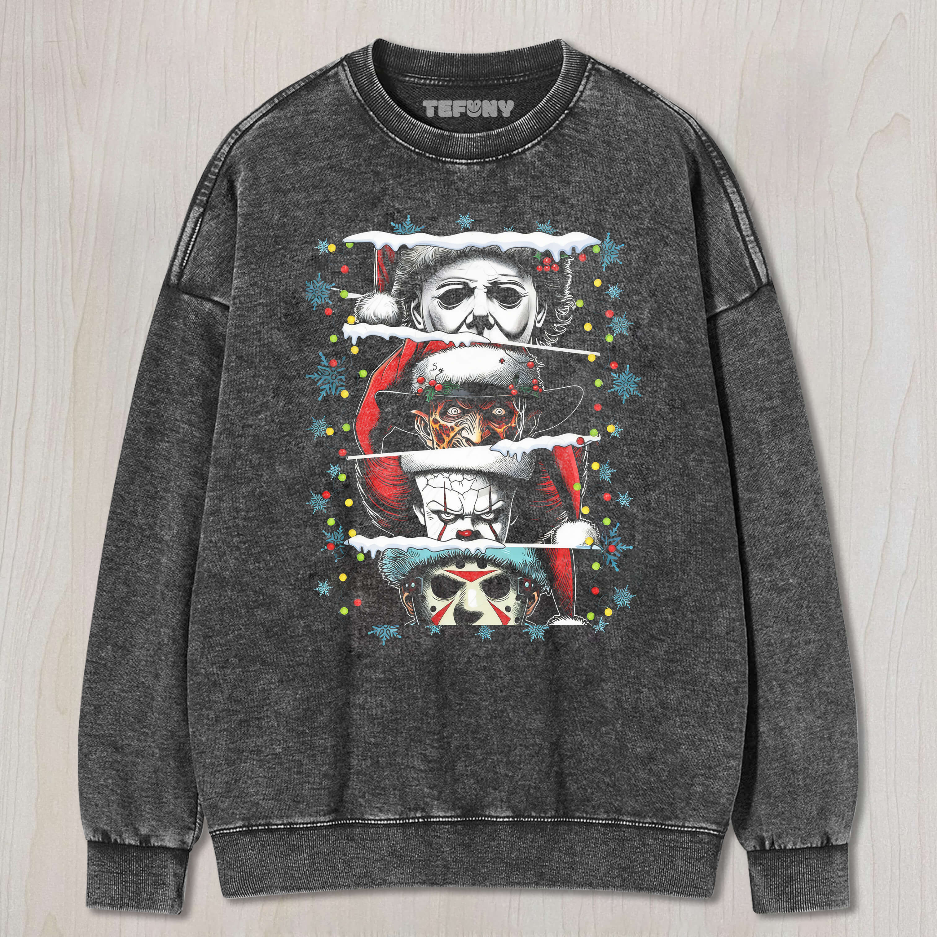 CLASSIC HORROR CHARACTER PUZZLE - CHRISTMAS TEE & SWEAT & HOOD