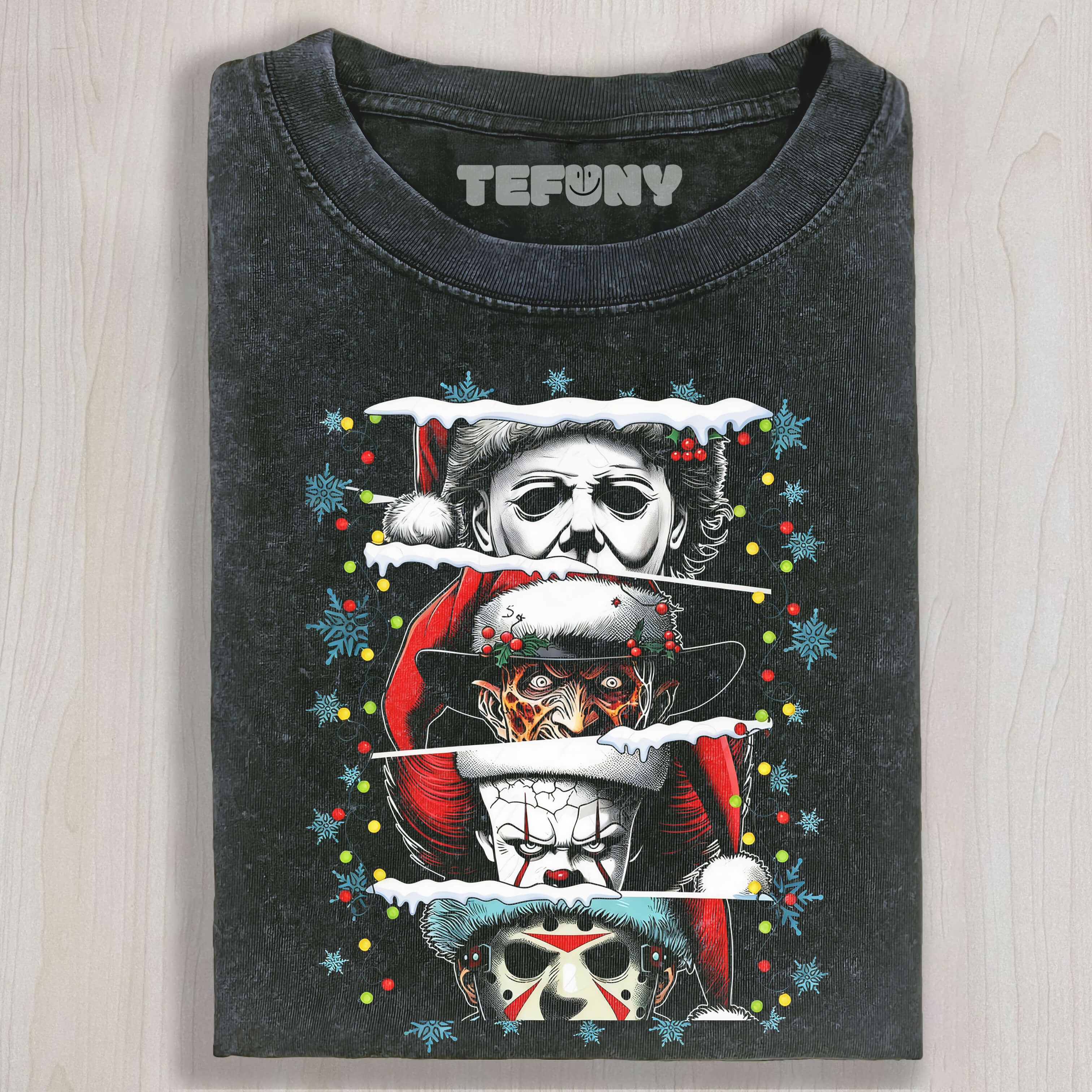 CLASSIC HORROR CHARACTER PUZZLE - CHRISTMAS TEE & SWEAT & HOOD