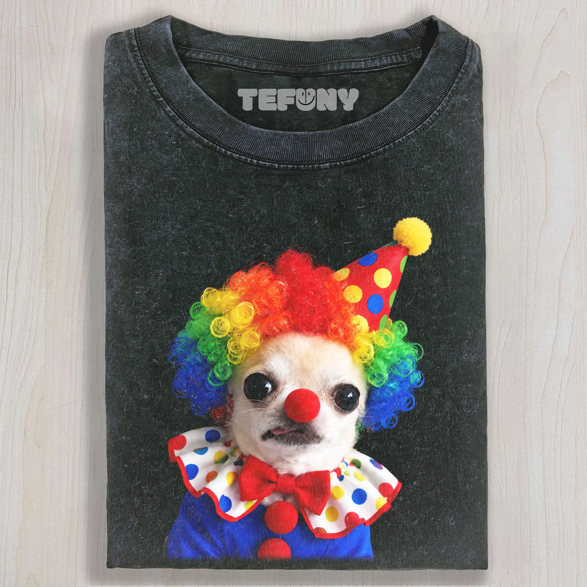CLOWN DOG MEME UNISEX TEE, TANK TOP, LAYERED LS, SWEATSHIRT & HOODIE