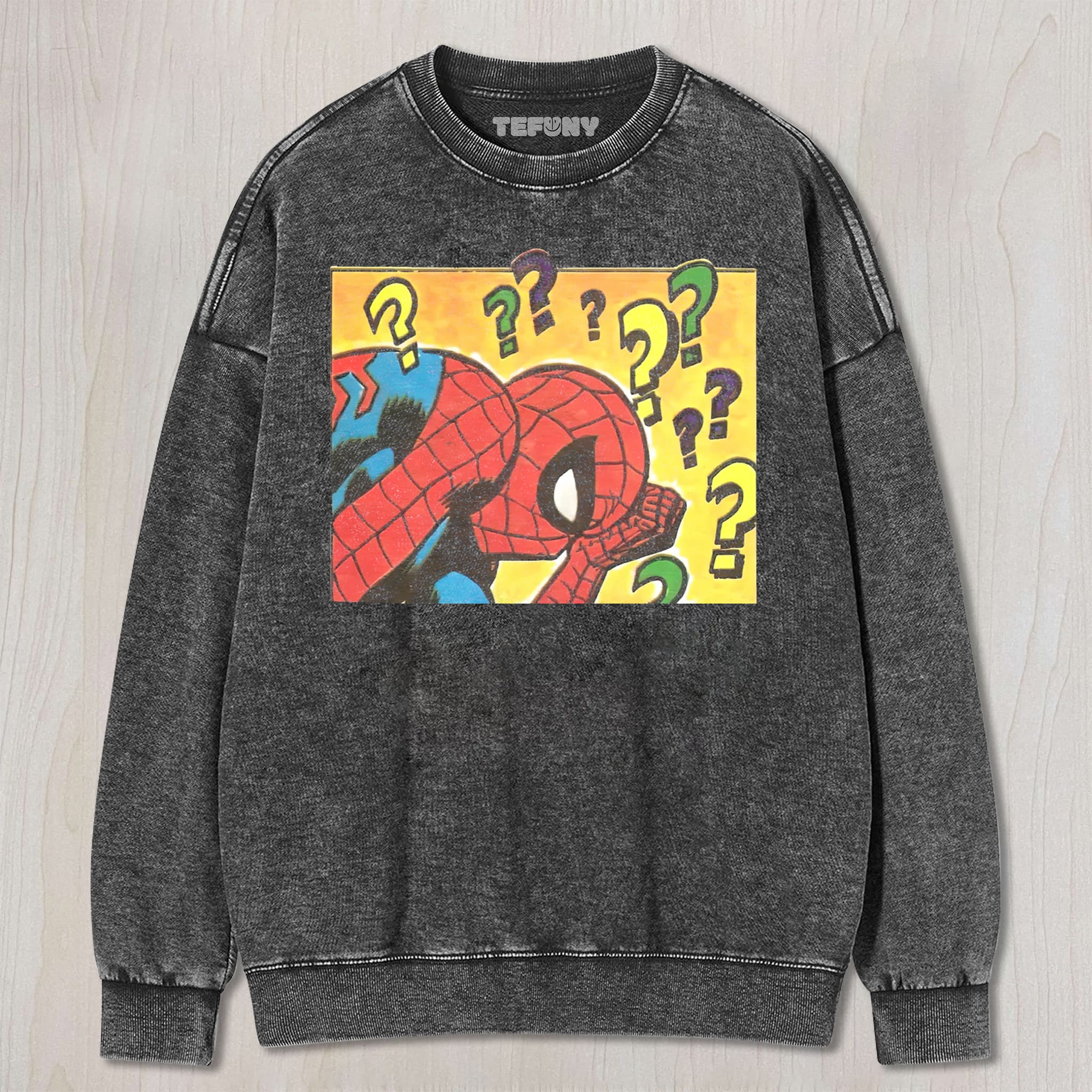 CONFUSED SPIDER-MAN UNISEX TEE, TANK TOP, LAYERED LS, SWEATSHIRT & HOODIE