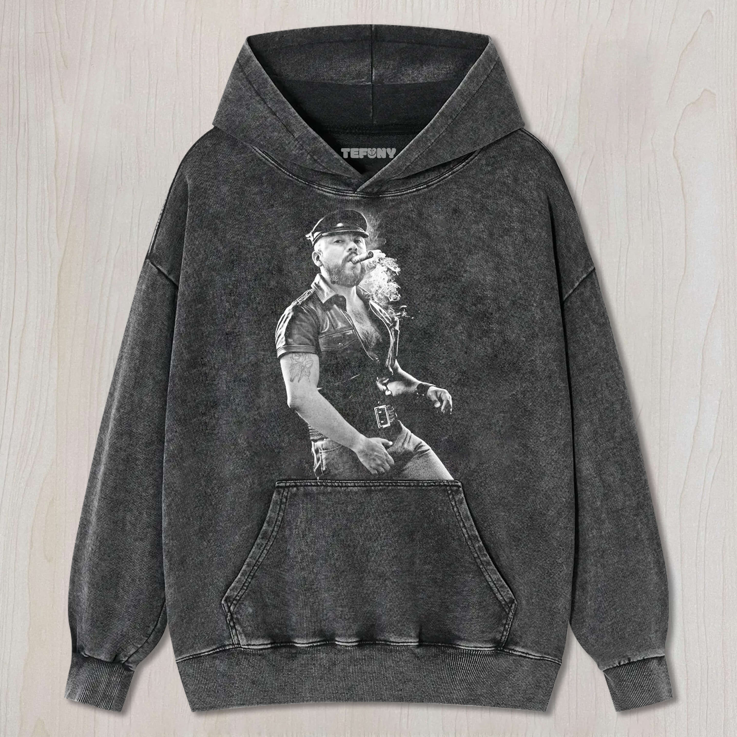 COOL AND ALOOF MAN SMOKING A CIGAR T-SHIRT