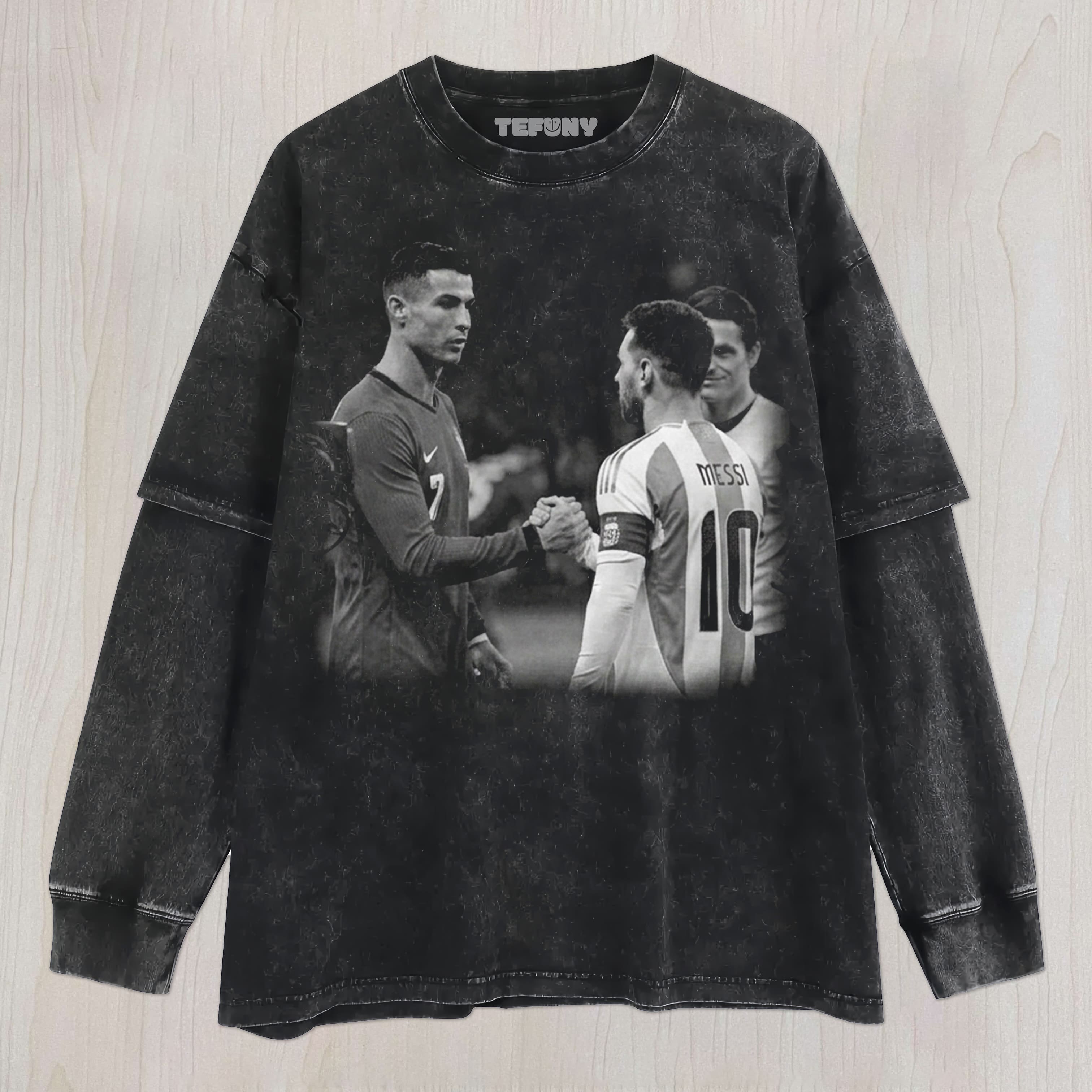 CRISTIANO AND MESSI UNISEX TEE, TANK TOP, LAYERED LS, SWEATSHIRT & HOODIE