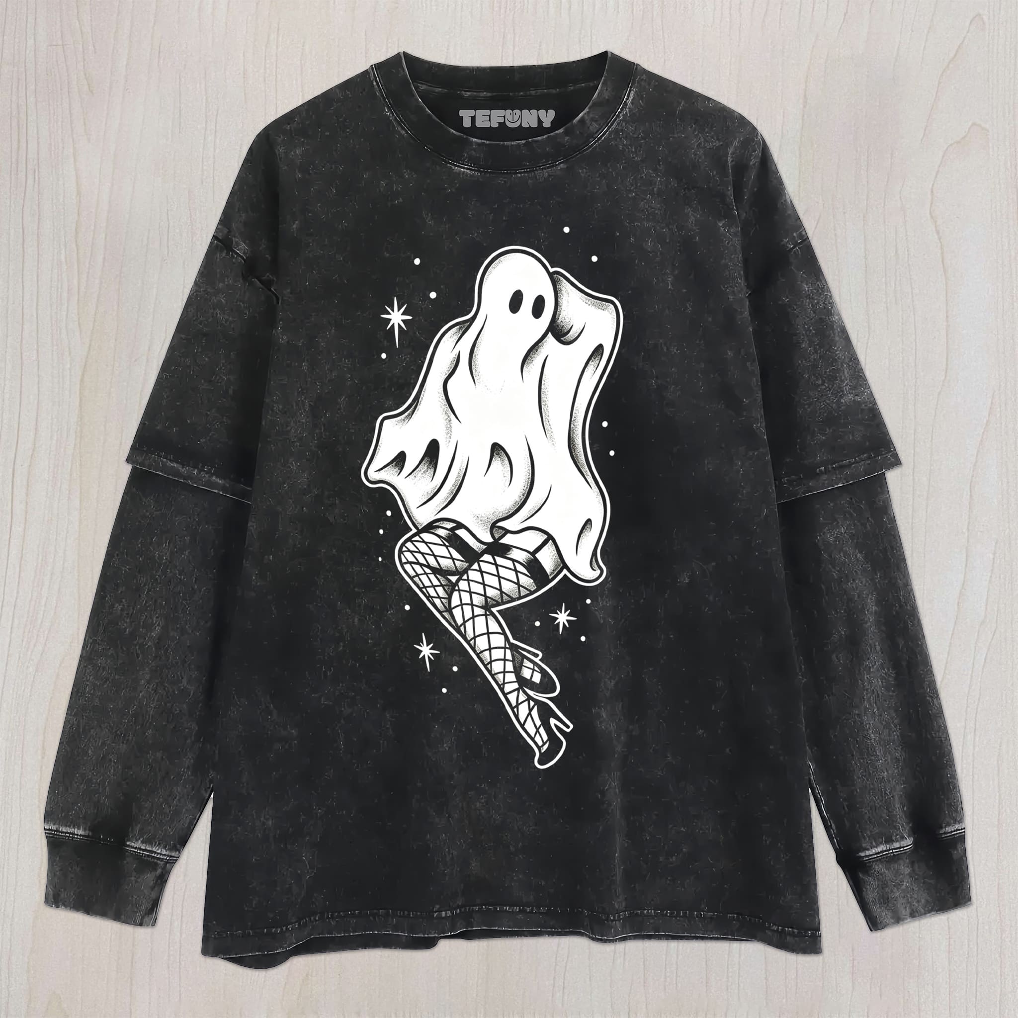 CUTE GHOST T-SHIRT UNISEX TEE, TANK TOP, LAYERED LS, SWEATSHIRT & HOODIE