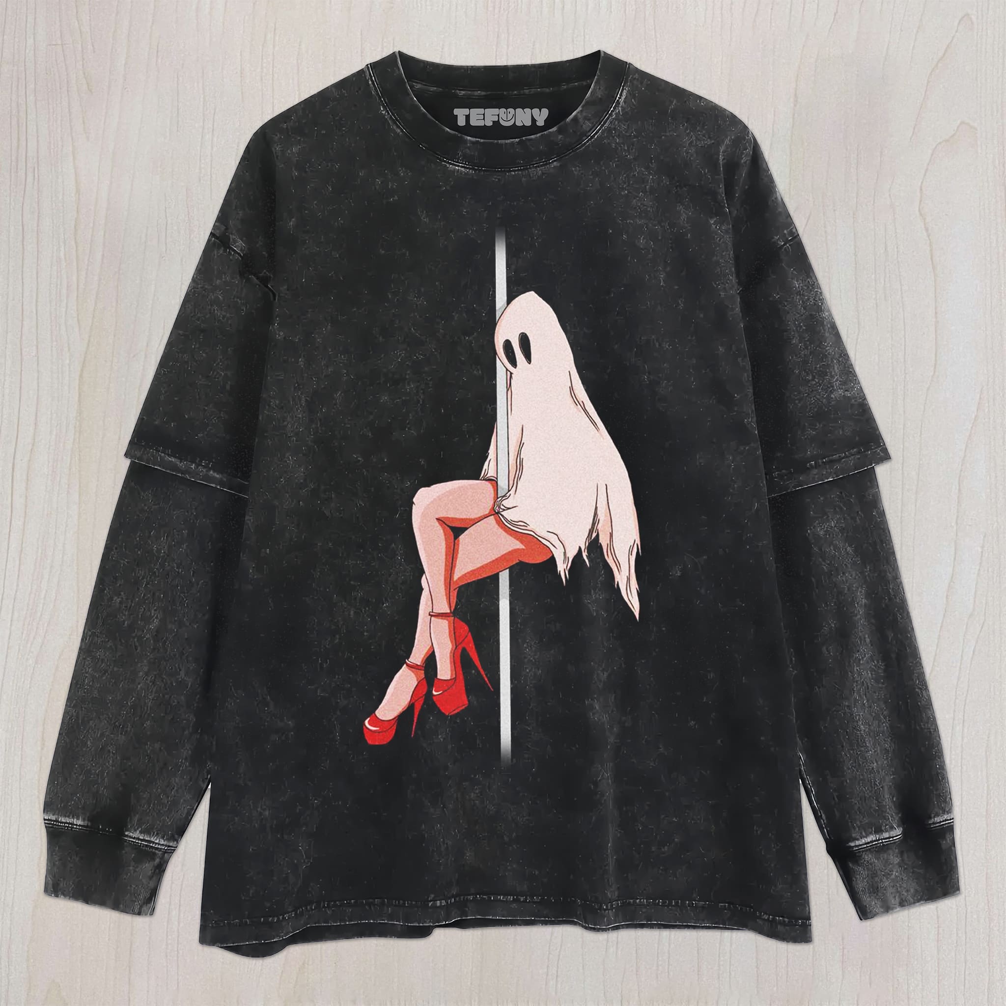 CUTE GHOST V6 T-SHIRT UNISEX TEE, TANK TOP, LAYERED LS, SWEATSHIRT & HOODIE