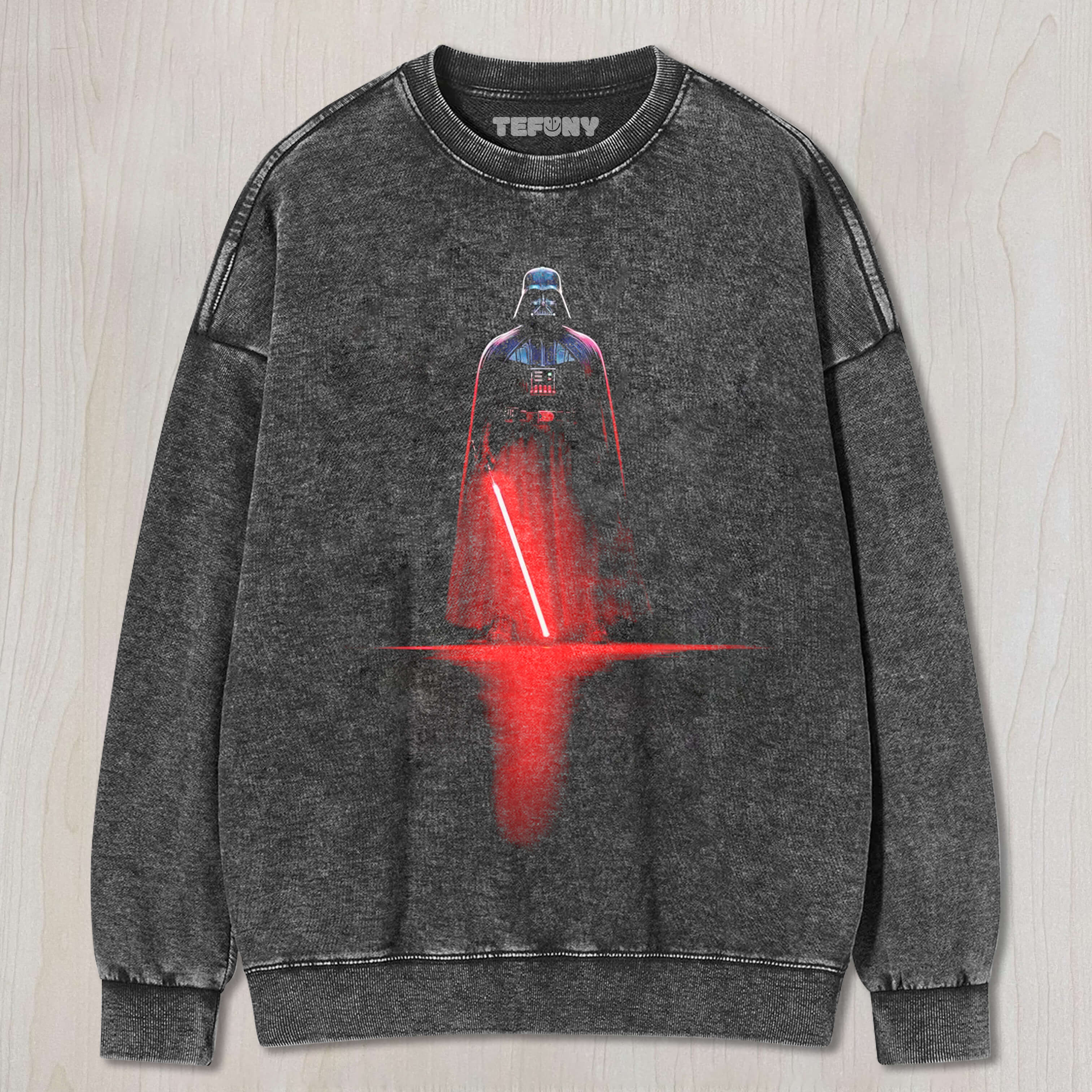 DARTH VADER WIELDING A GLOWING WEAPON T-SHIRT