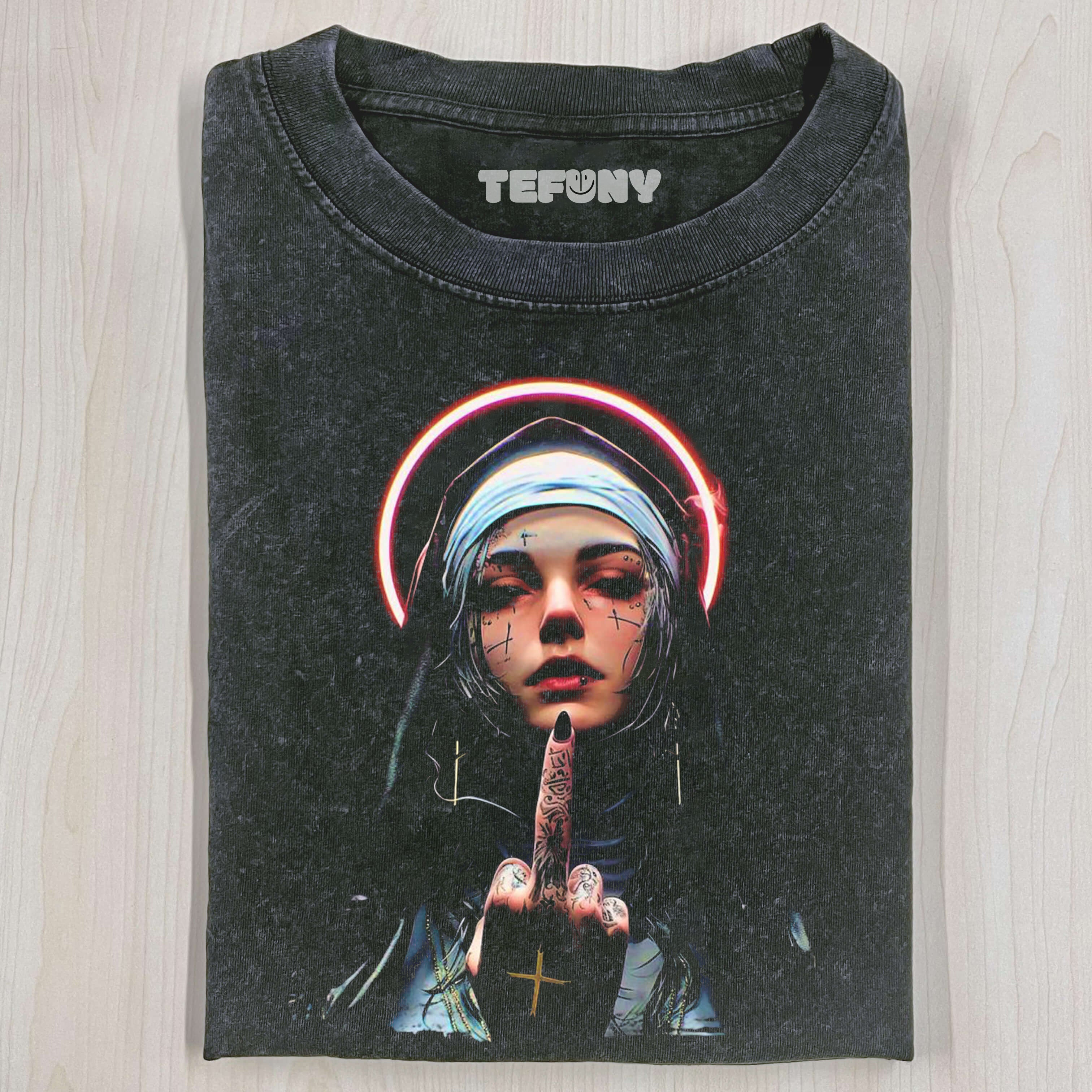 DEFIANT FAITH THE REBELLIOUS NUN T-SHIRT