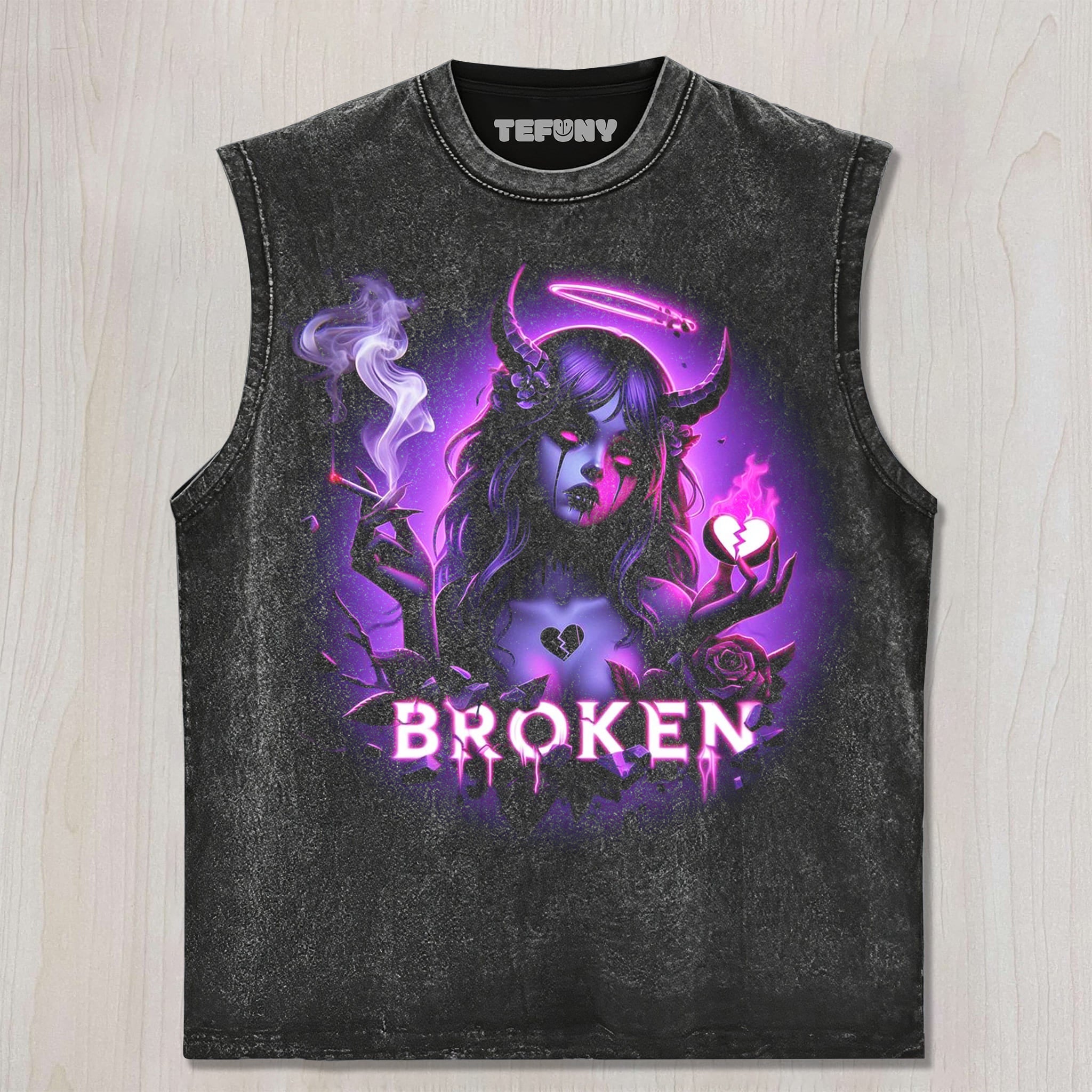 DEMON BROKEN UNISEX TEE, TANK TOP, LAYERED LS, SWEATSHIRT & HOODIE