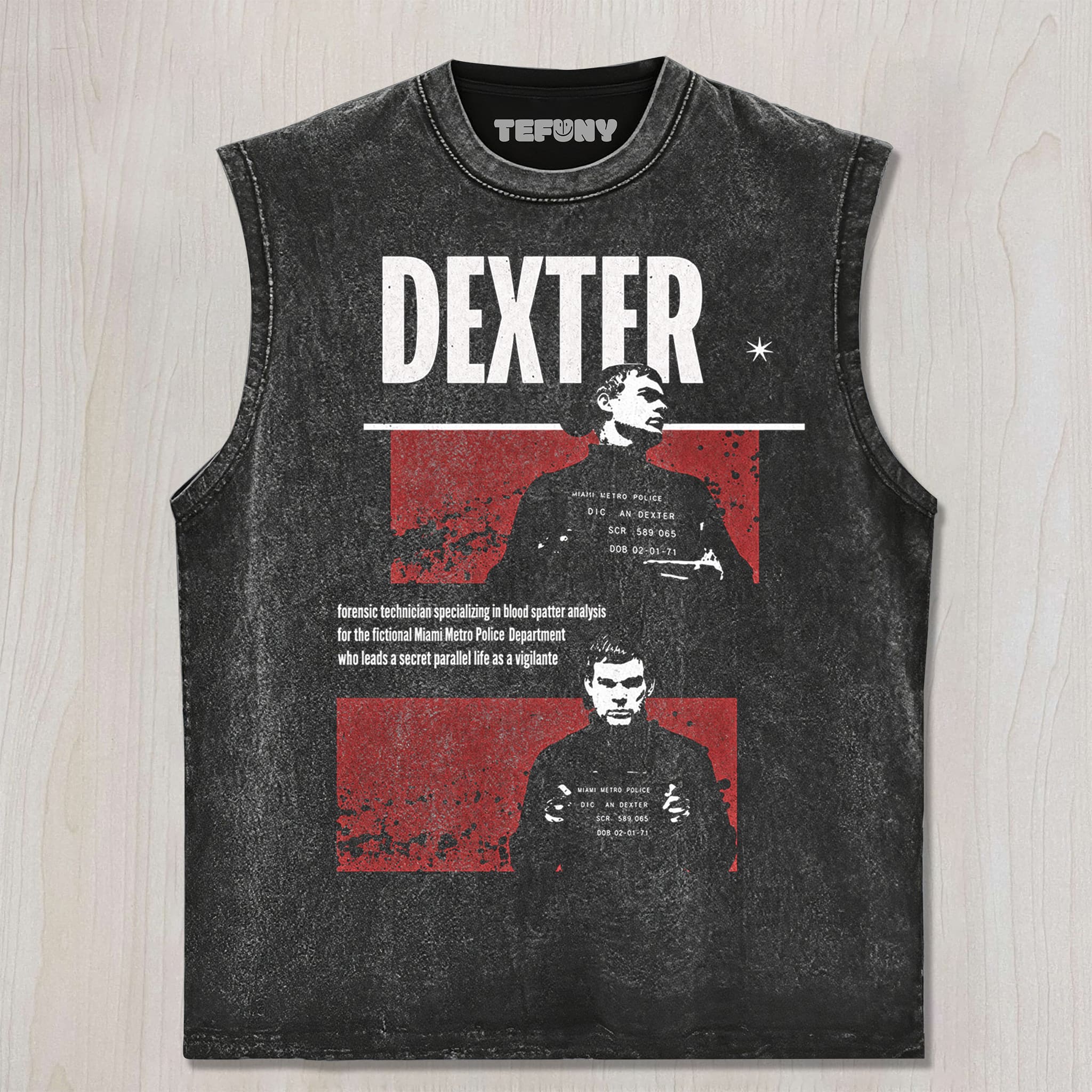 DEXTER N8 UNISEX TEE, TANK TOP, LAYERED LS, SWEATSHIRT & HOODIE