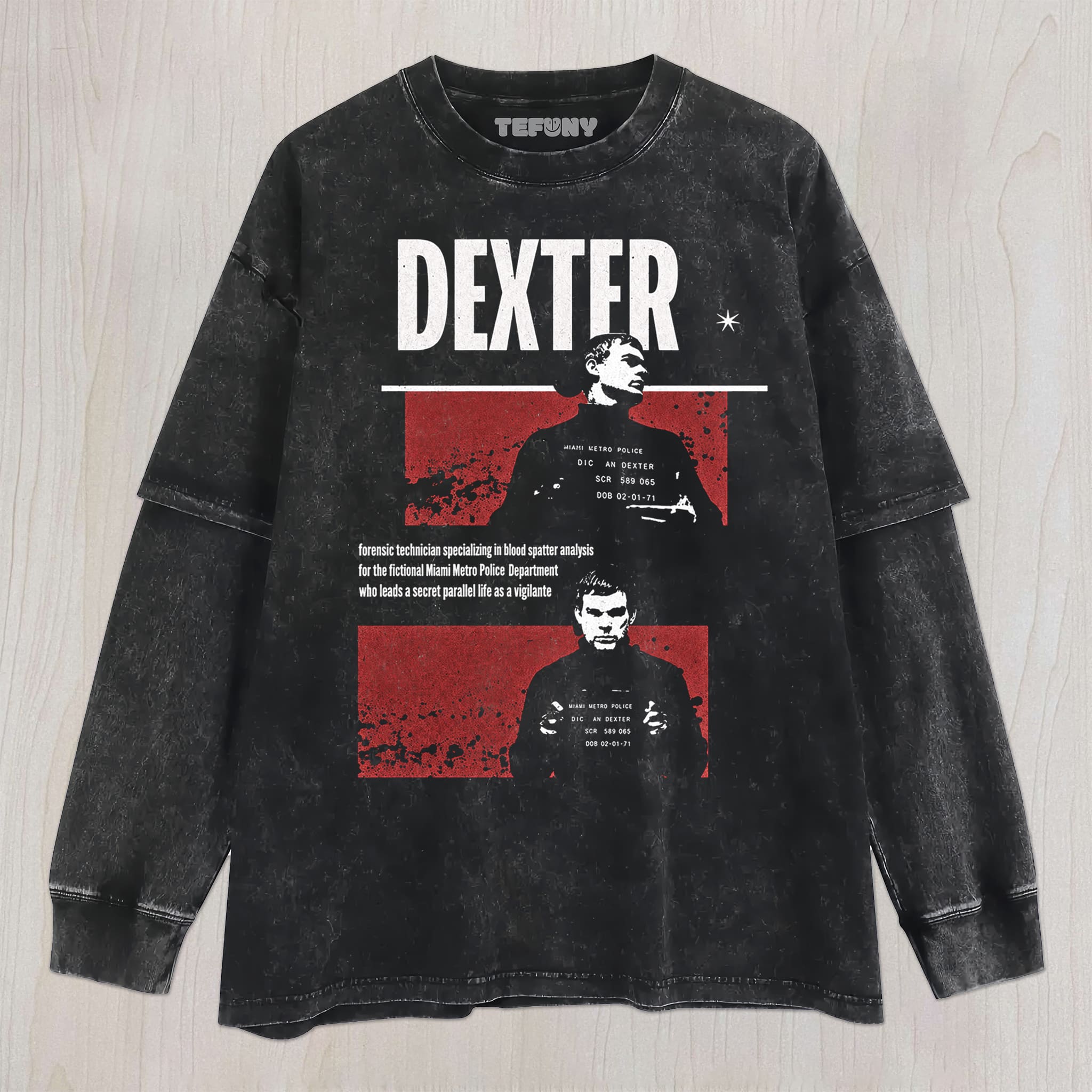 DEXTER N8 UNISEX TEE, TANK TOP, LAYERED LS, SWEATSHIRT & HOODIE
