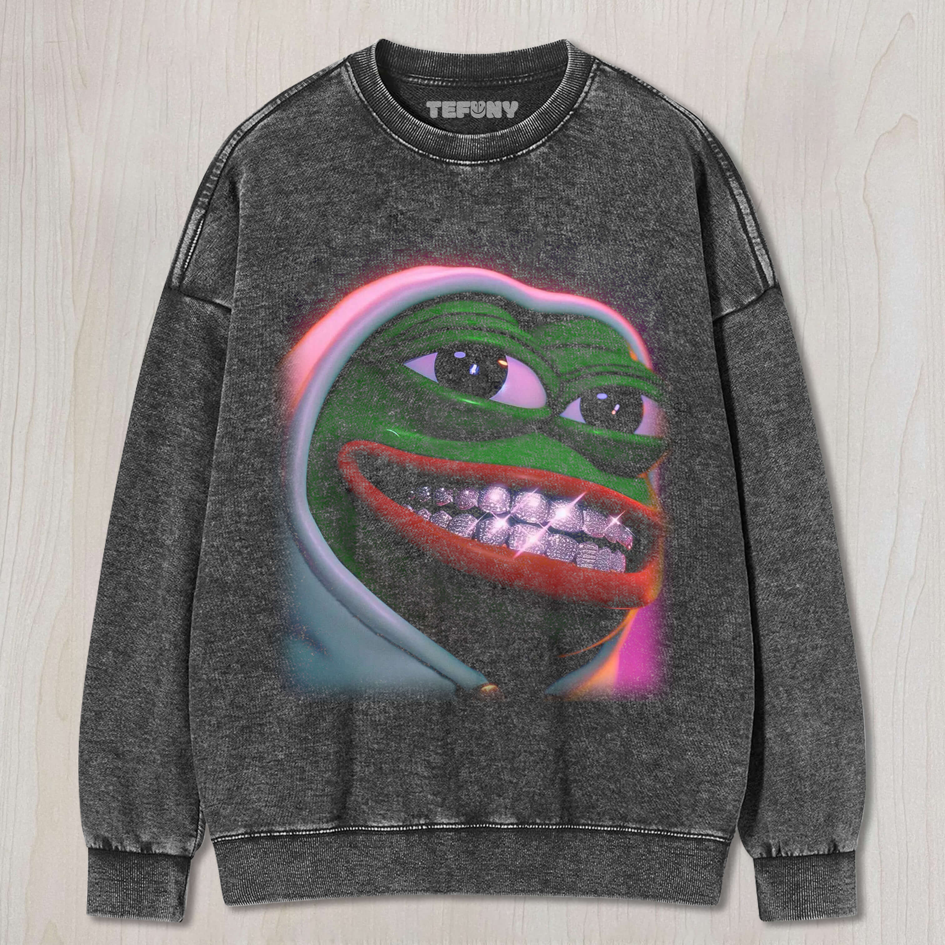 DIAMOND TOOTH SAD FROG T-SHIRT