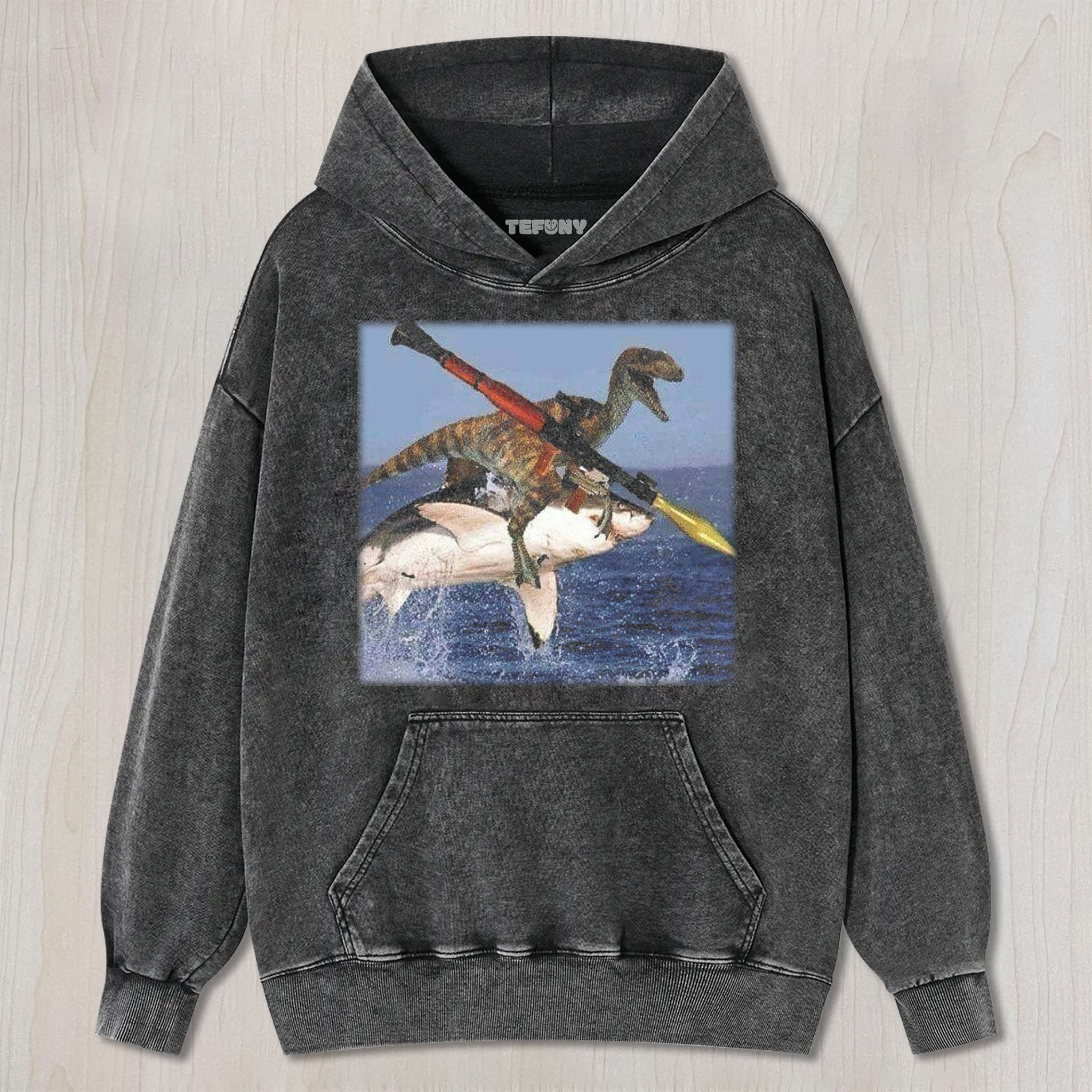 DINOSAURS RIDING SHARKS UNISEX TEE, TANK TOP, LAYERED LS, SWEATSHIRT & HOODIE