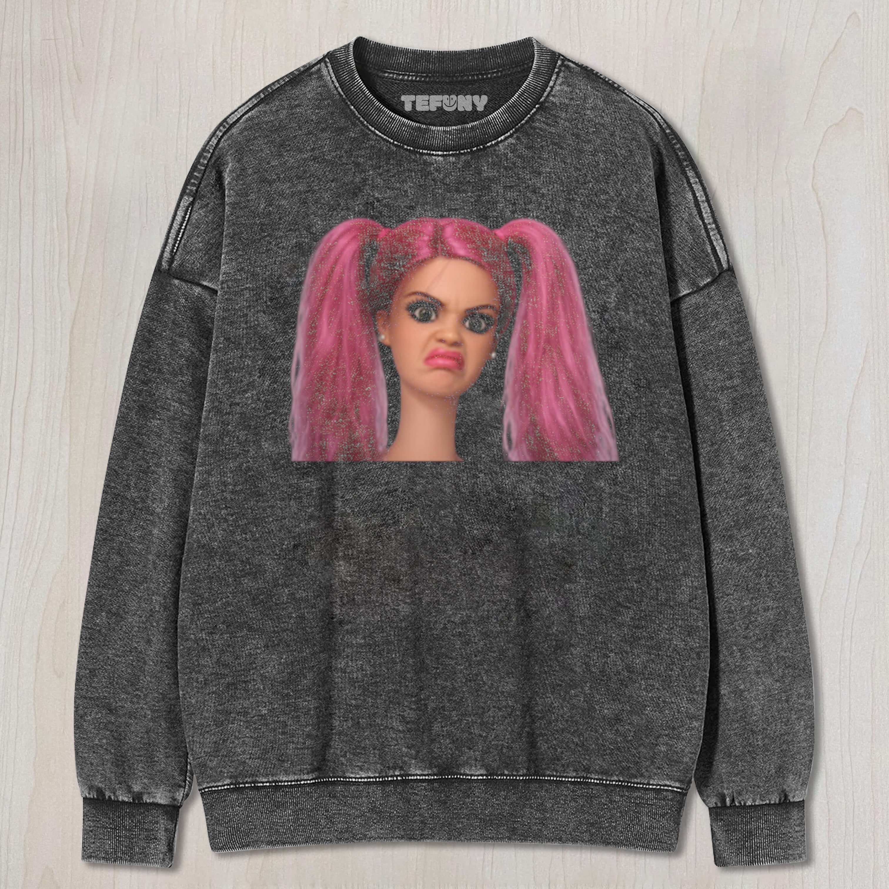 DISGUSTED DOLL FACE MEME UNISEX TEE, TANK TOP, LAYERED LS, SWEATSHIRT & HOODIE