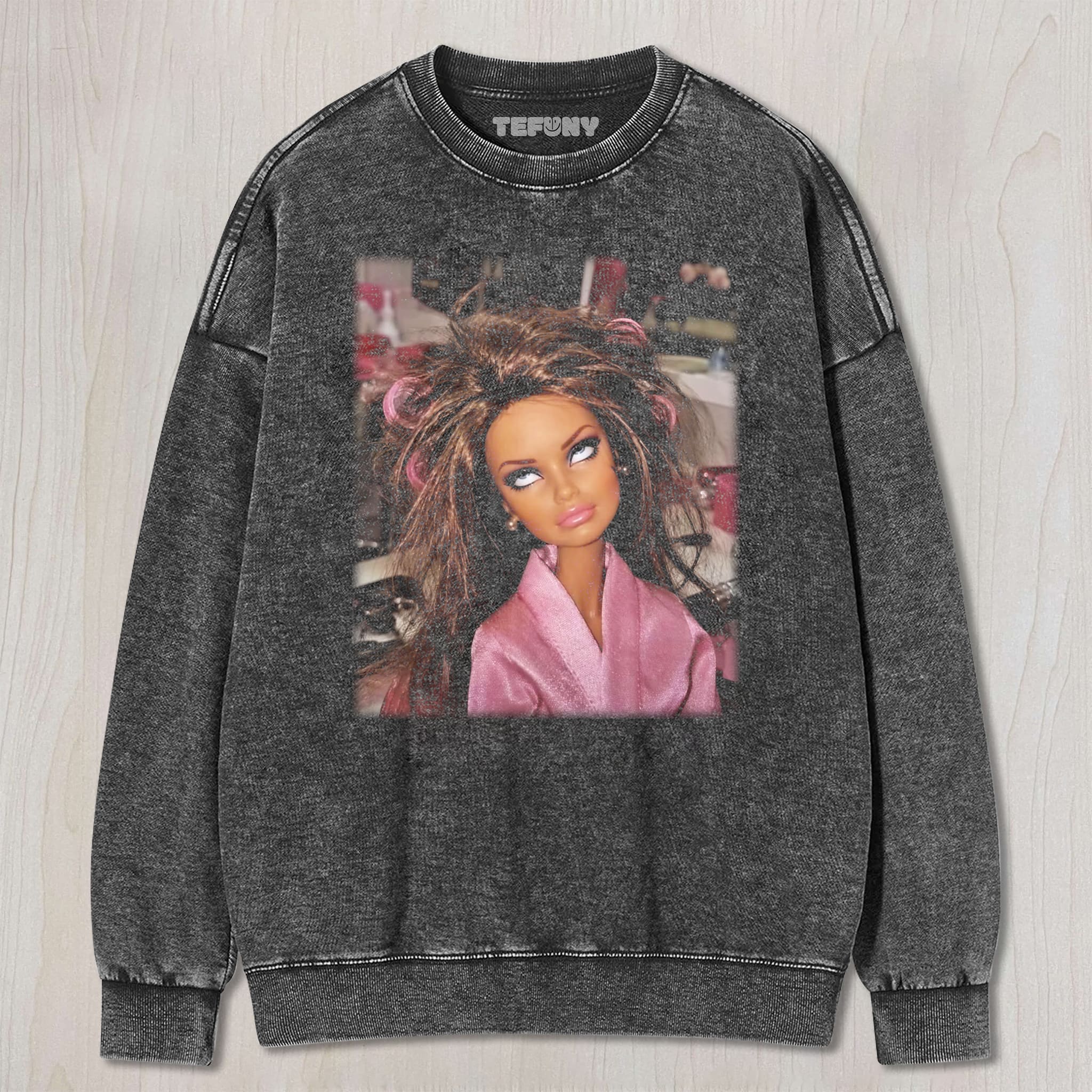 DISTRESSED DOLL MEME V11 UNISEX TEE, TANK TOP, LAYERED LS, SWEATSHIRT & HOODIE