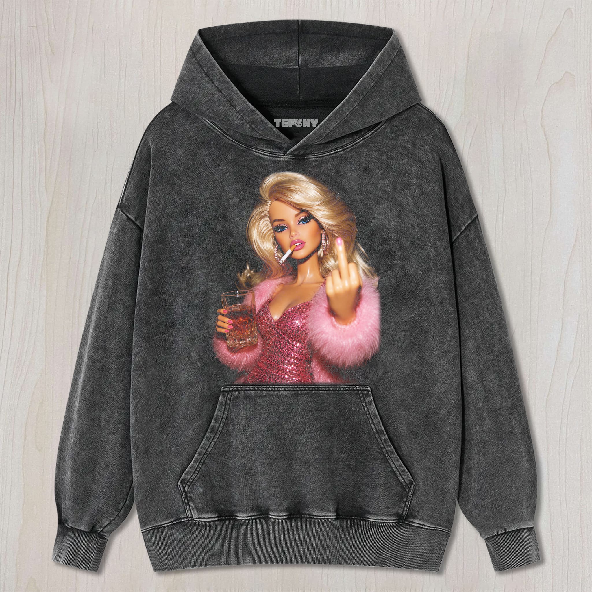 DISTRESSED DOLL MEME V15 UNISEX TEE, TANK TOP, LAYERED LS, SWEATSHIRT & HOODIE