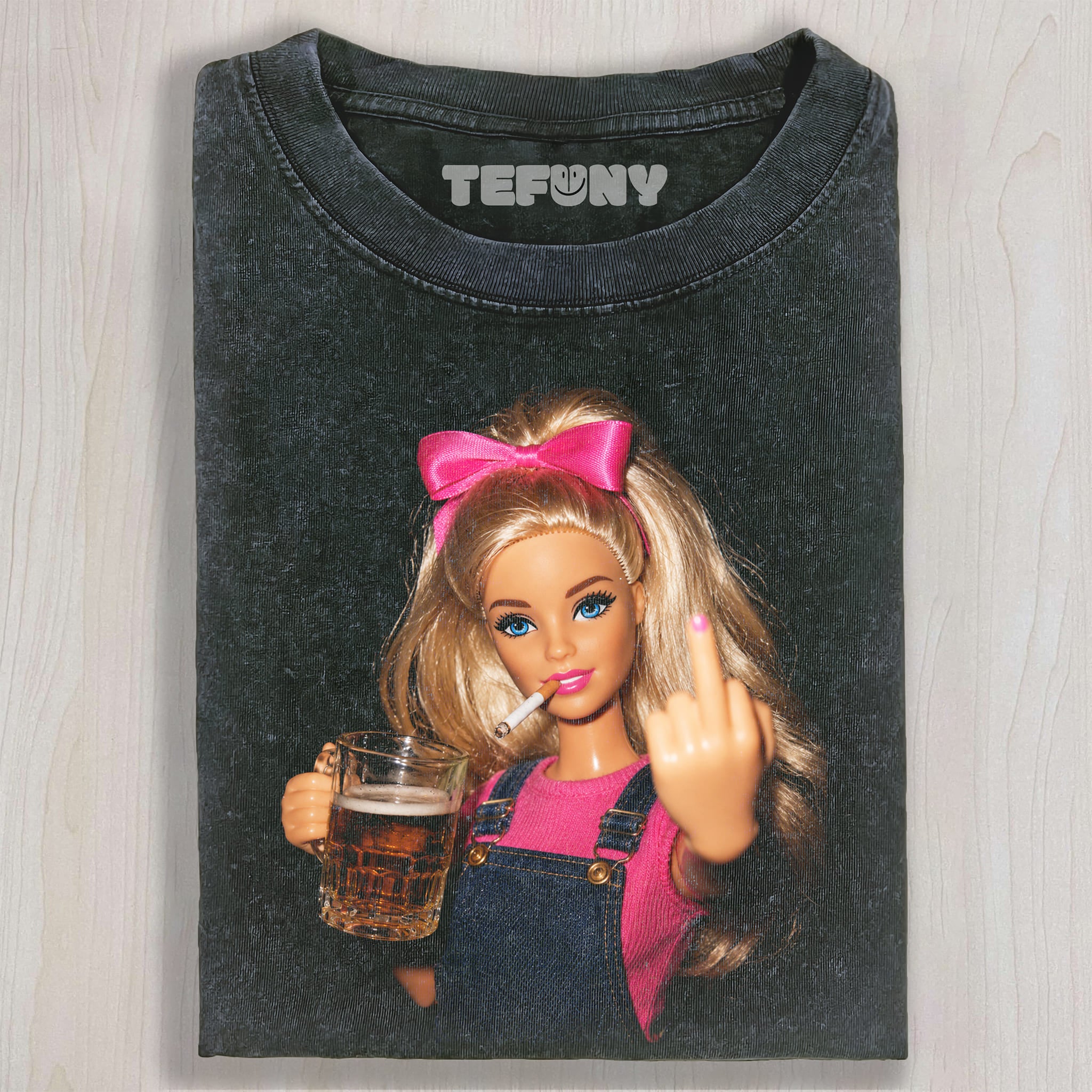 DISTRESSED DOLL MEME V17 UNISEX TEE, TANK TOP, LAYERED LS, SWEATSHIRT & HOODIE