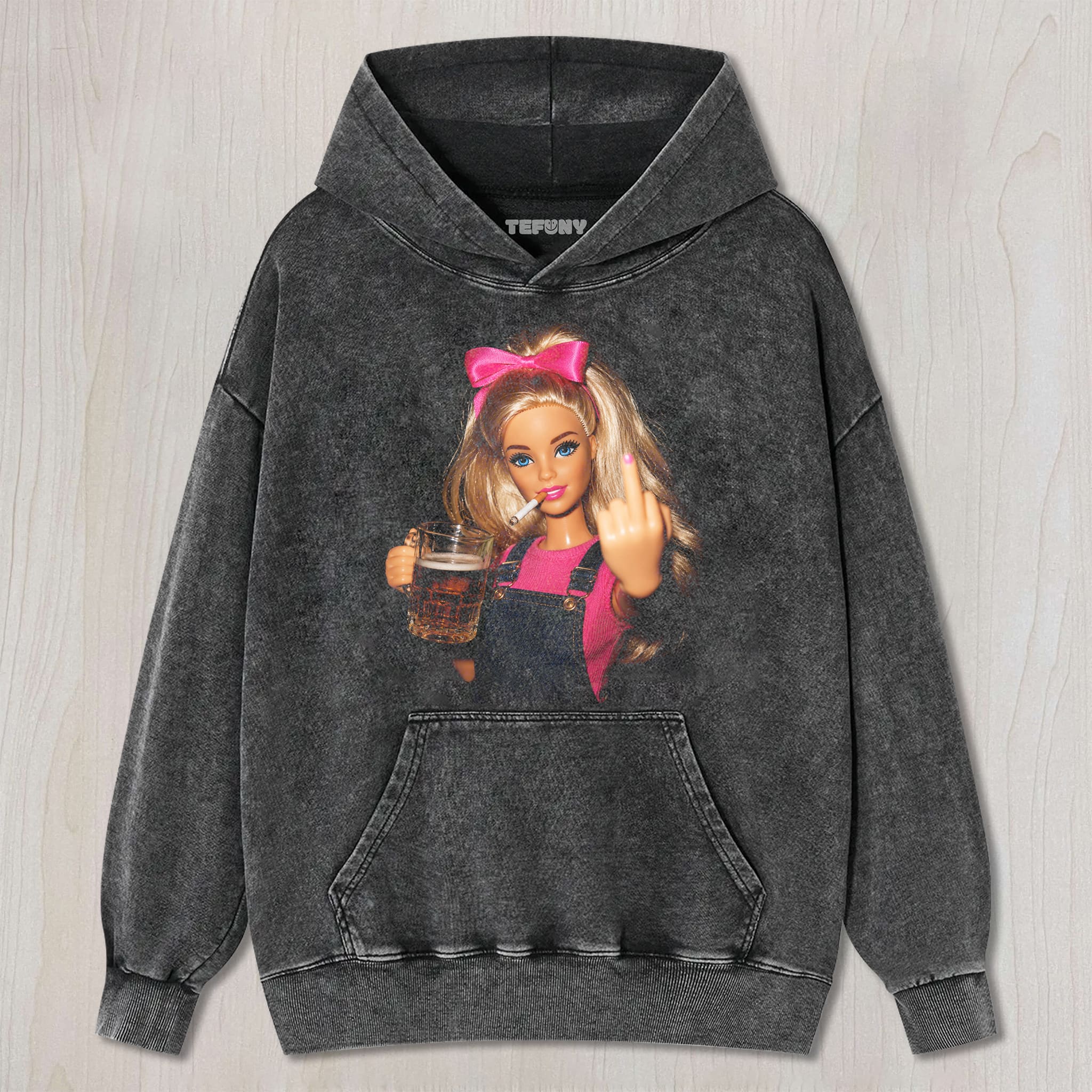 DISTRESSED DOLL MEME V17 UNISEX TEE, TANK TOP, LAYERED LS, SWEATSHIRT & HOODIE