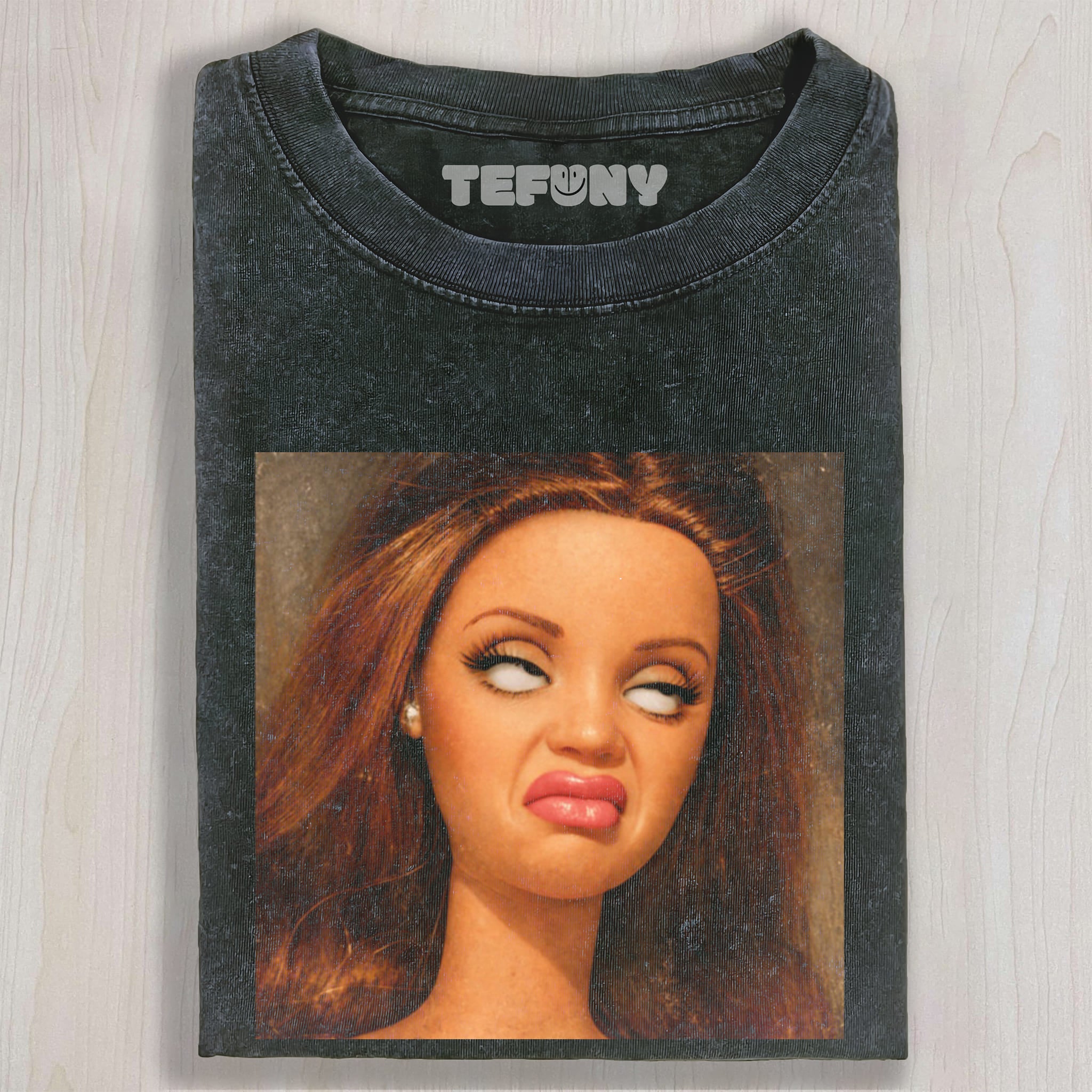 DISTRESSED DOLL MEME V18 UNISEX TEE, TANK TOP, LAYERED LS, SWEATSHIRT & HOODIE