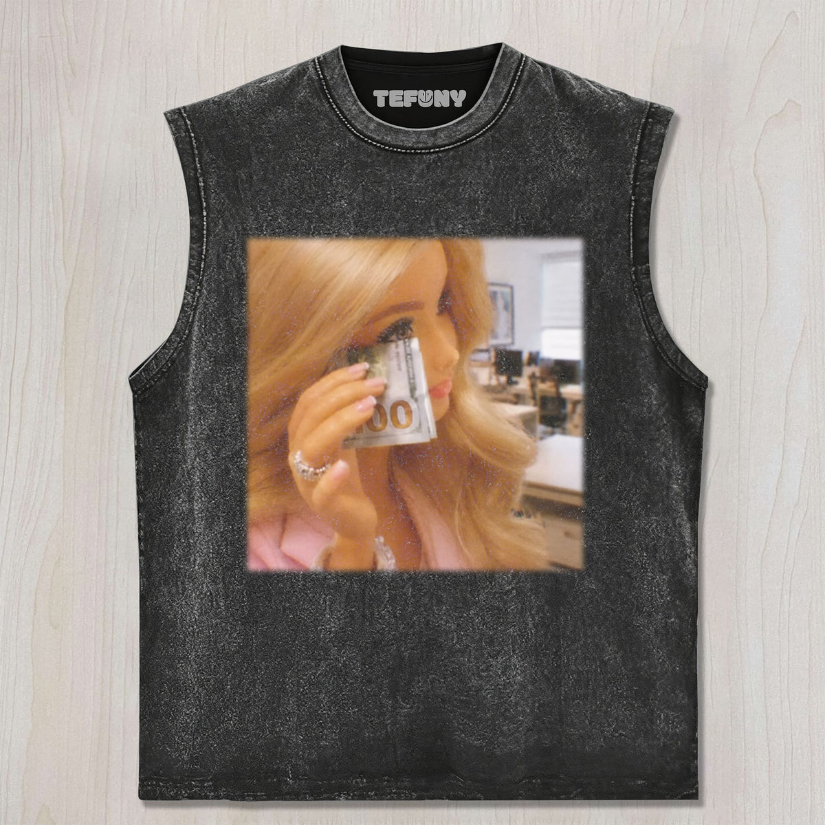 DISTRESSED DOLL MEME V21 UNISEX TEE, TANK TOP, LAYERED LS, SWEATSHIRT & HOODIE