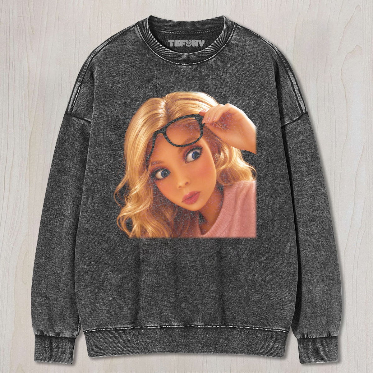 DISTRESSED DOLL MEME V27 UNISEX TEE, TANK TOP, LAYERED LS, SWEATSHIRT & HOODIE