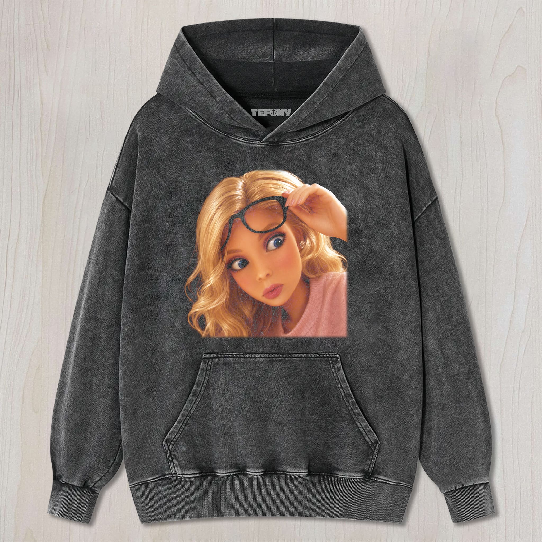DISTRESSED DOLL MEME V27 UNISEX TEE, TANK TOP, LAYERED LS, SWEATSHIRT & HOODIE