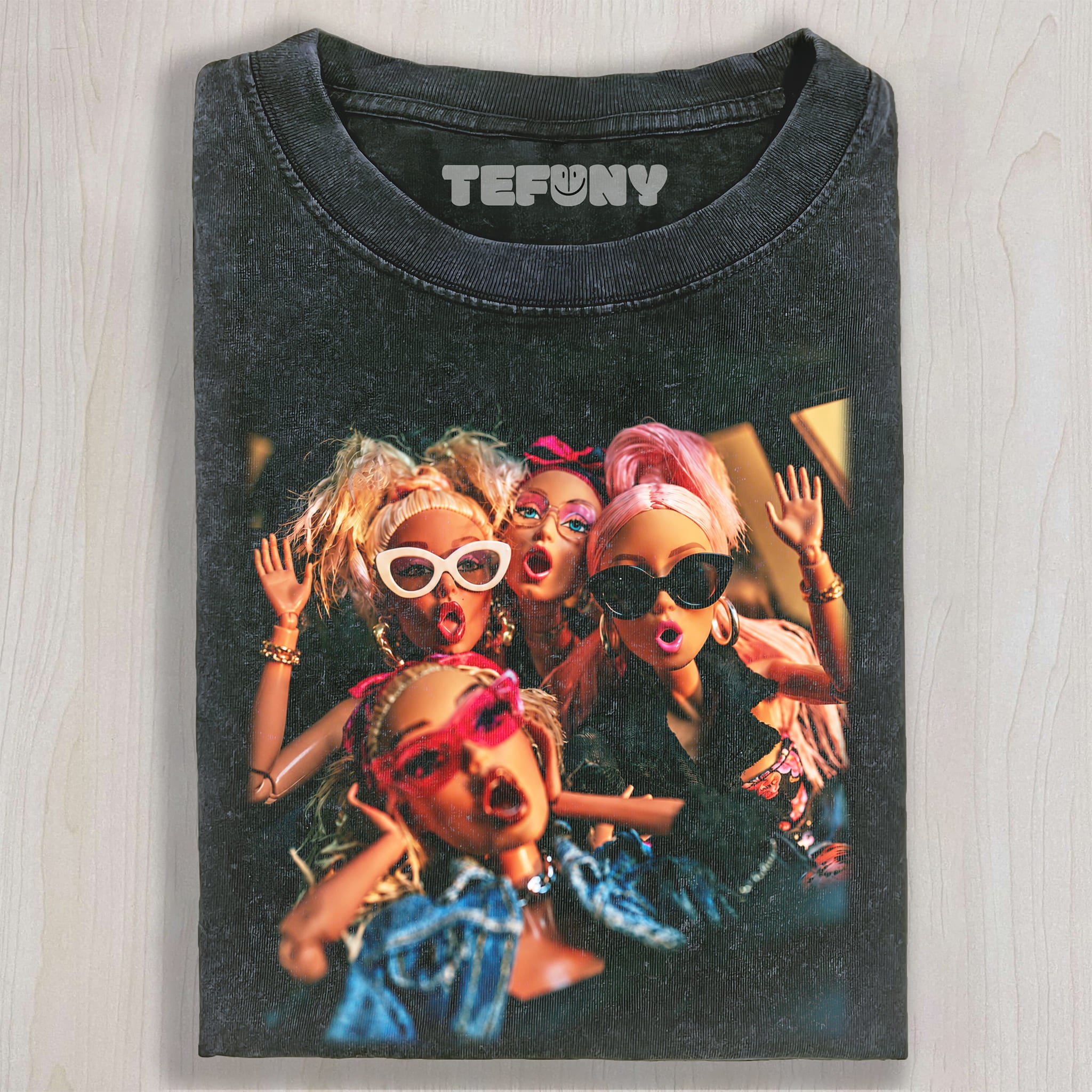 DISTRESSED DOLL MEME V9 UNISEX TEE, TANK TOP, LAYERED LS, SWEATSHIRT & HOODIE