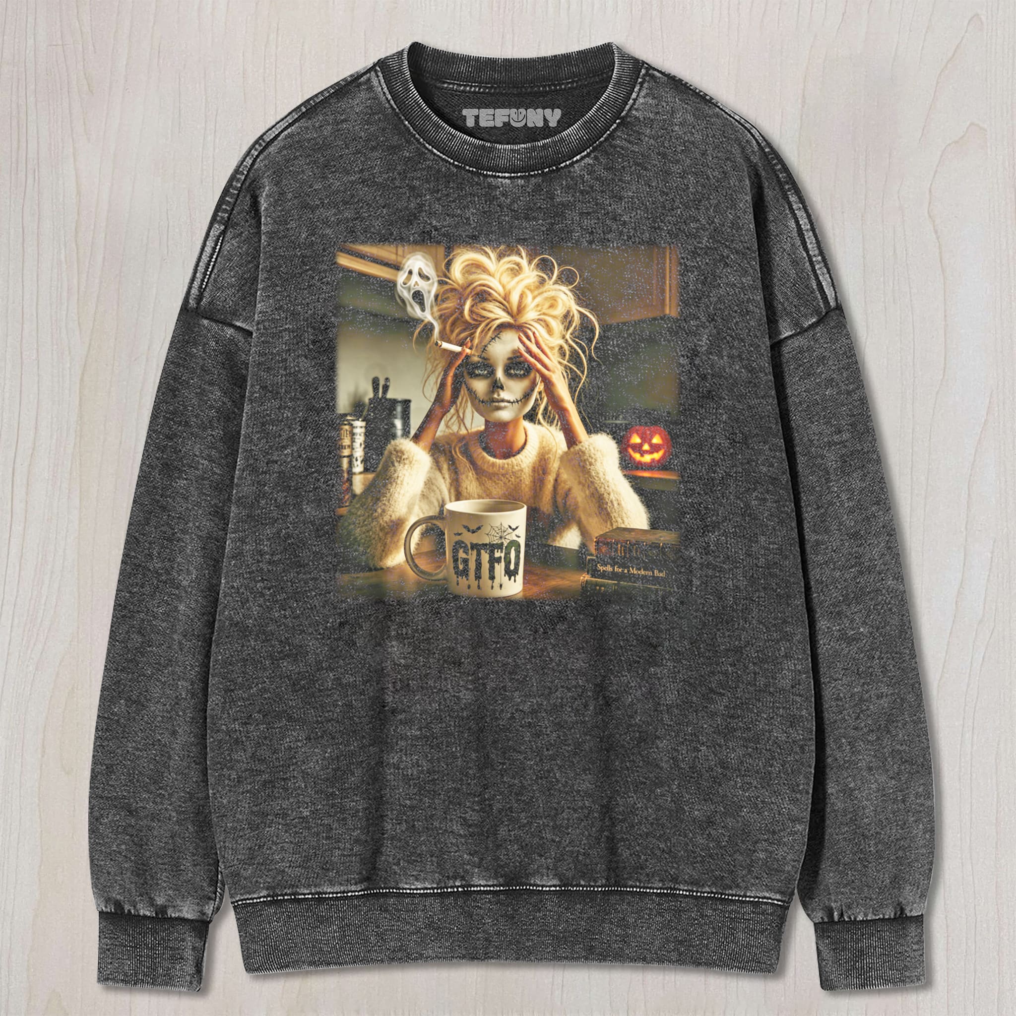 DOLL FACE MEME HALLOWEEN GIRL UNISEX TEE, TANK TOP, LAYERED LS, SWEATSHIRT & HOODIE