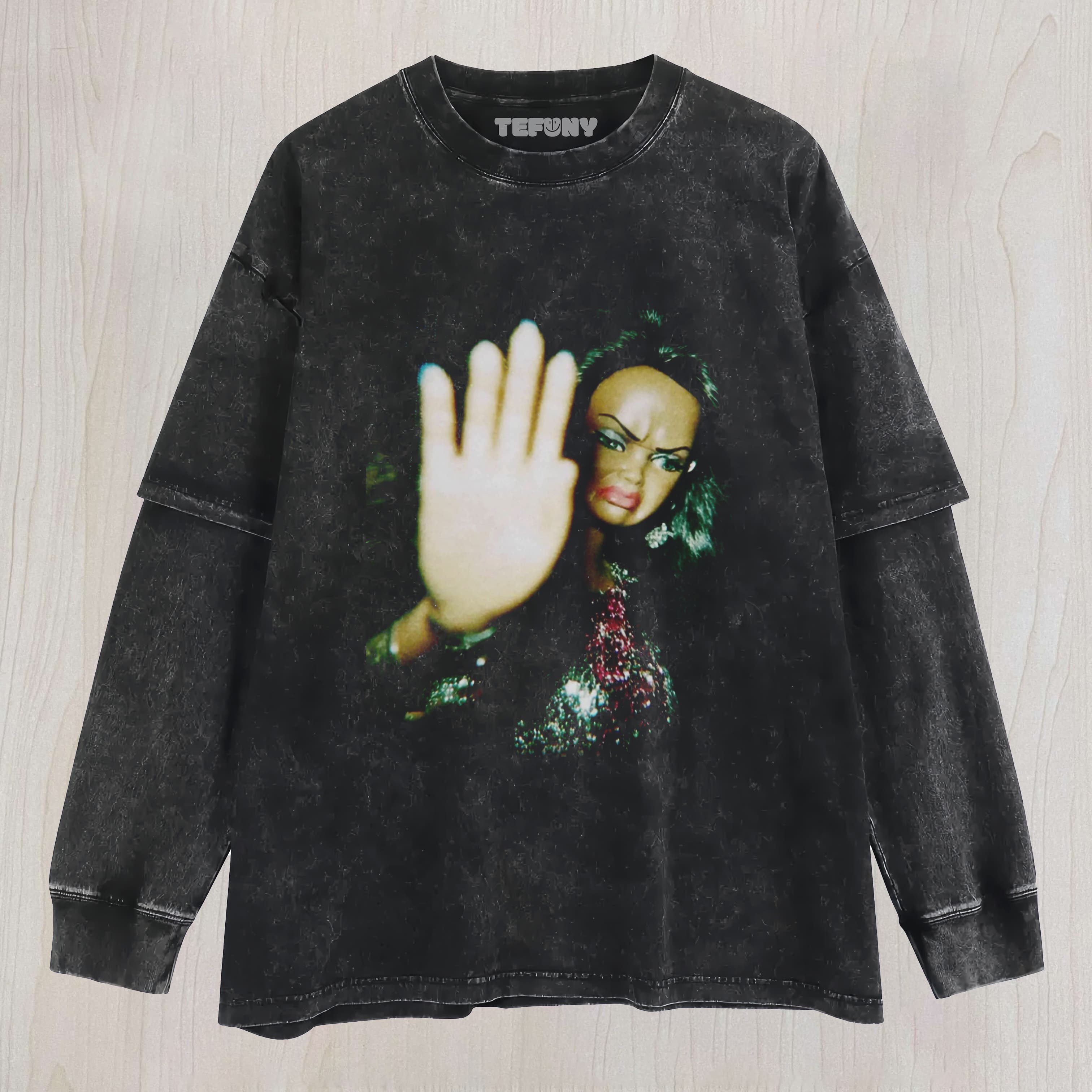 DOLL FACE MEME STOP UNISEX TEE, TANK TOP, LAYERED LS, SWEATSHIRT & HOODIE