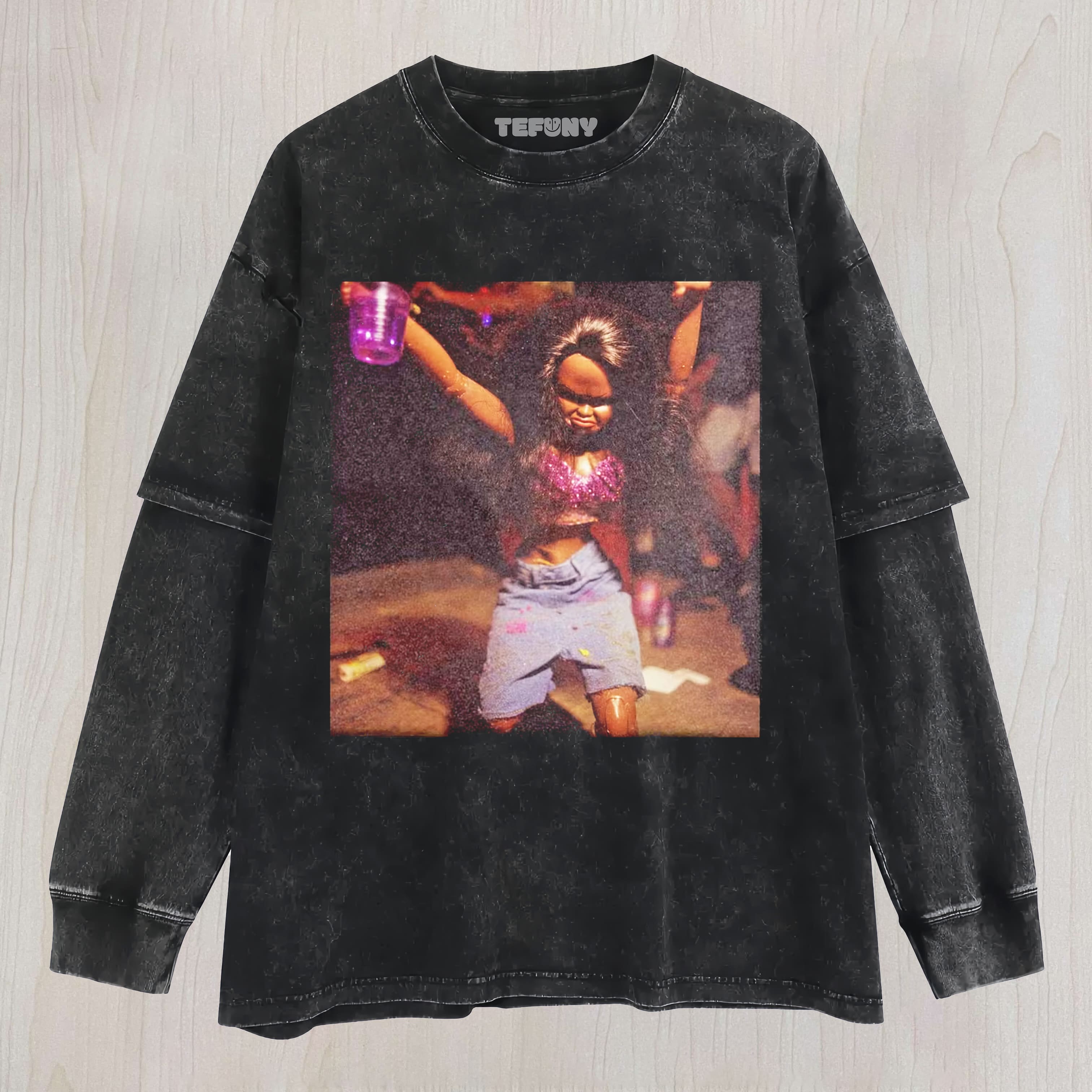 DOLL FACE BLACK GIRLDANCING UNISEX TEE, TANK TOP, LAYERED LS, SWEATSHIRT & HOODIE