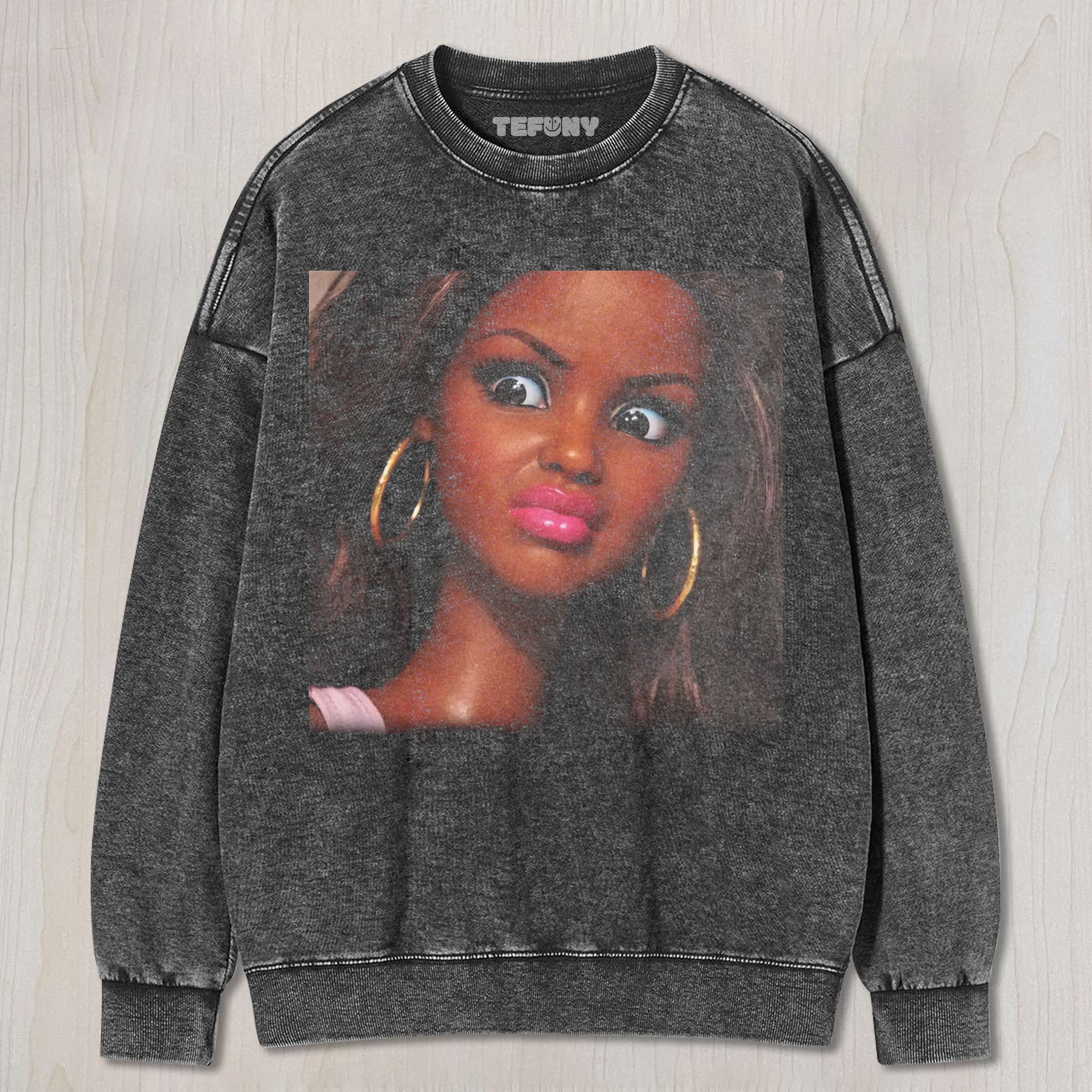 DOLL FACE BLACK GIRLLEATHER UNISEX TEE, TANK TOP, LAYERED LS, SWEATSHIRT & HOODIE